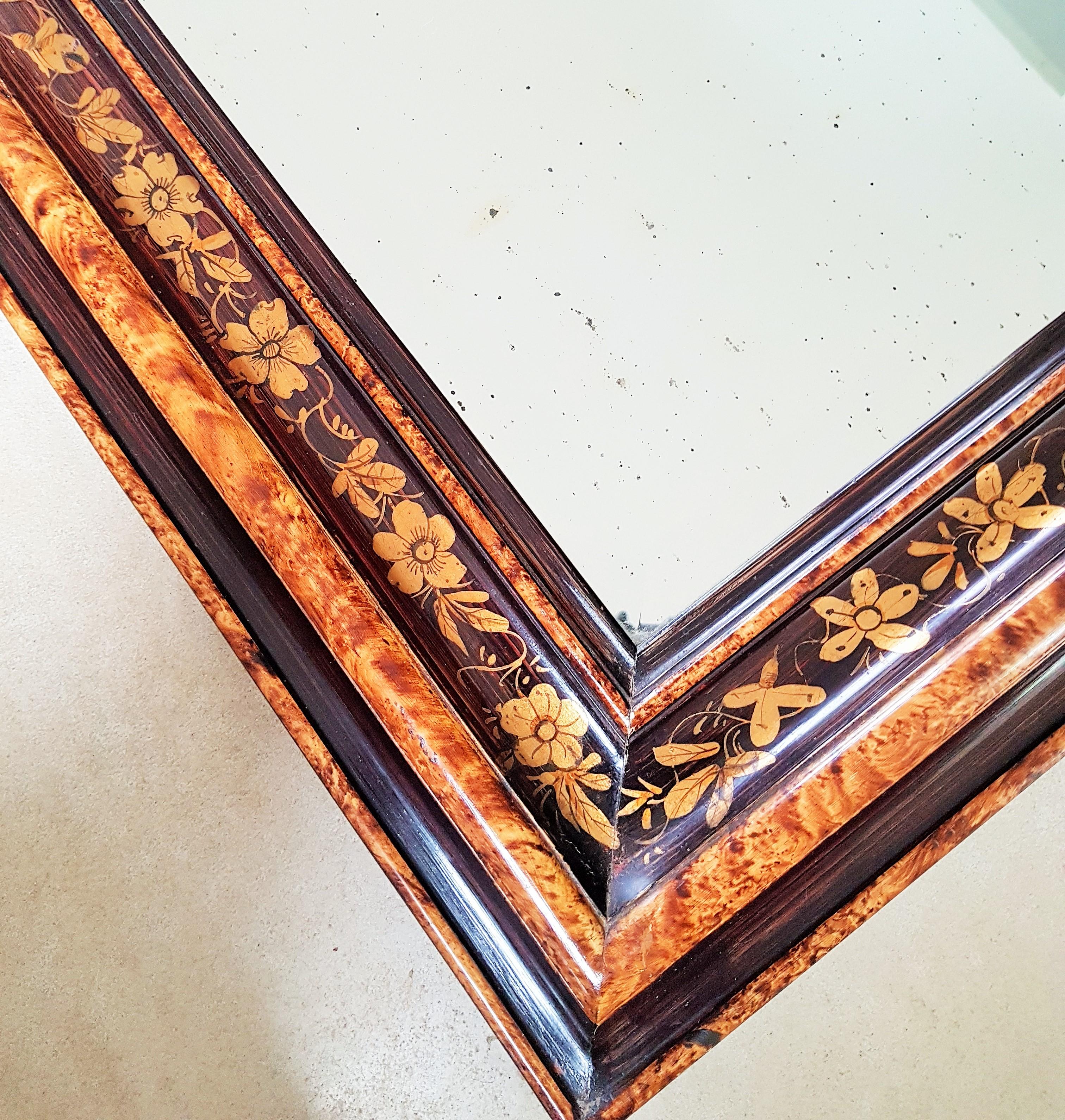 19th Century Louis Philippe Napoleon III Floral Wall Mirror, France 1860 11