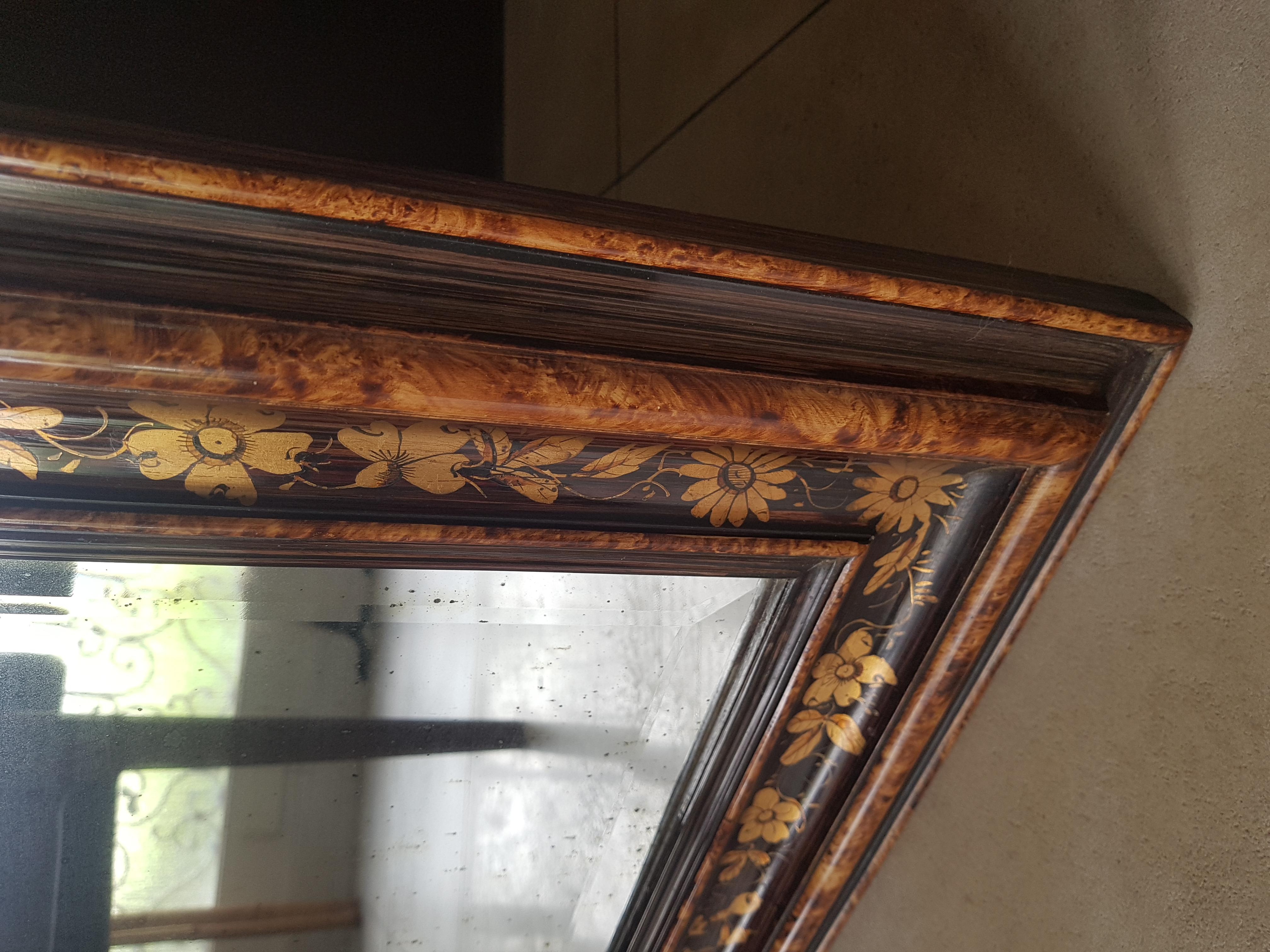 19th Century Louis Philippe Napoleon III Floral Wall Mirror, France 1860 3