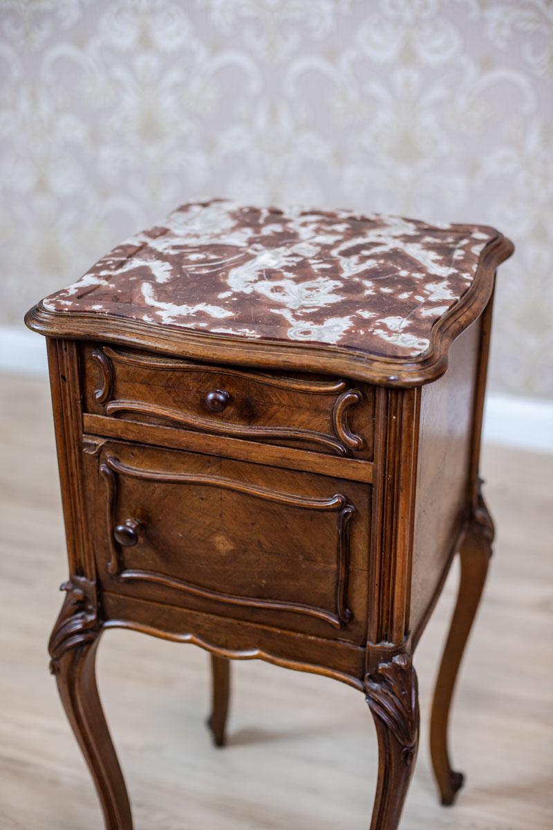 Marble 19th Century Louis Philippe Nightstand