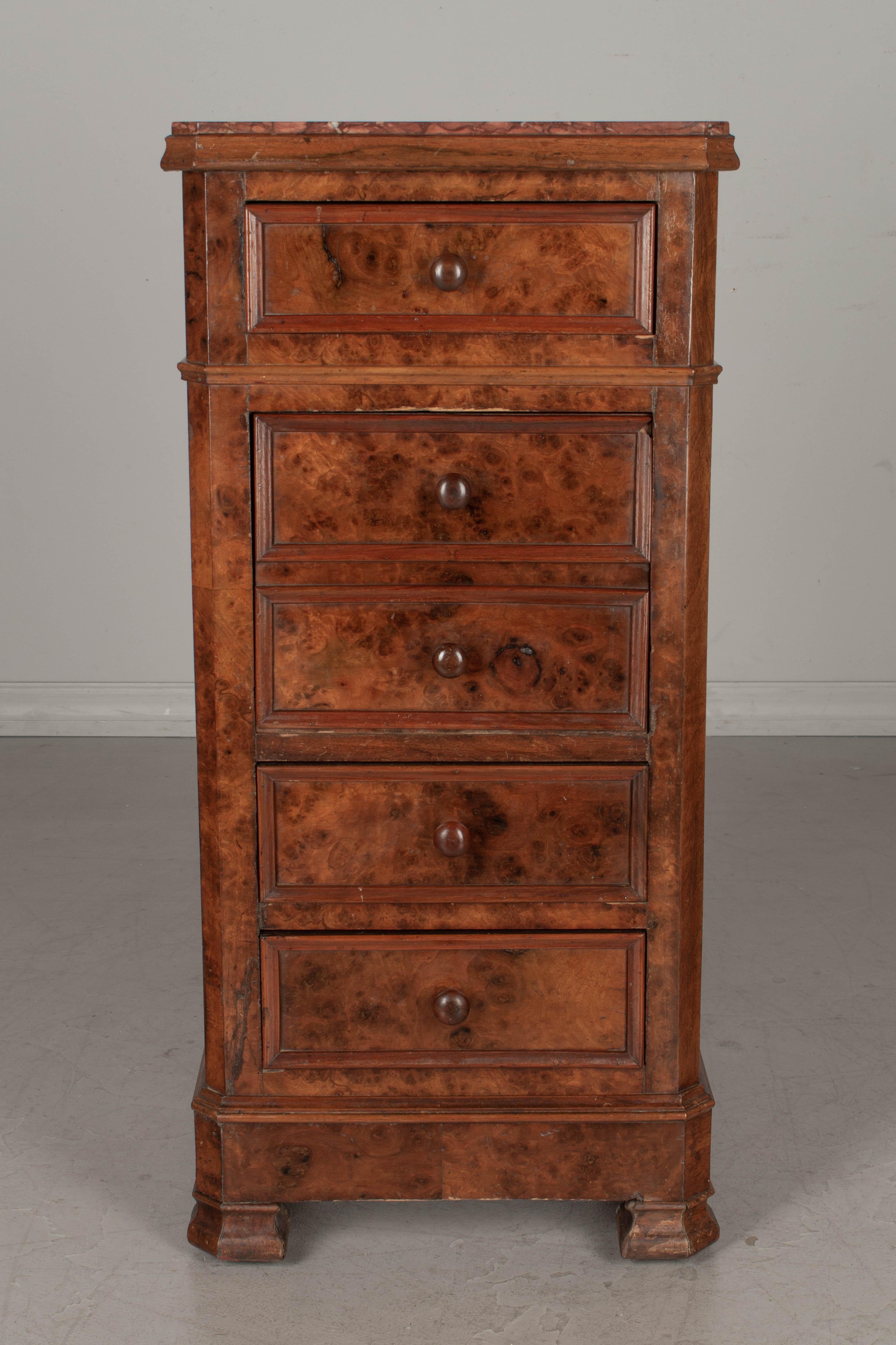 Hand-Crafted 19th Century Louis Philippe Nightstand For Sale