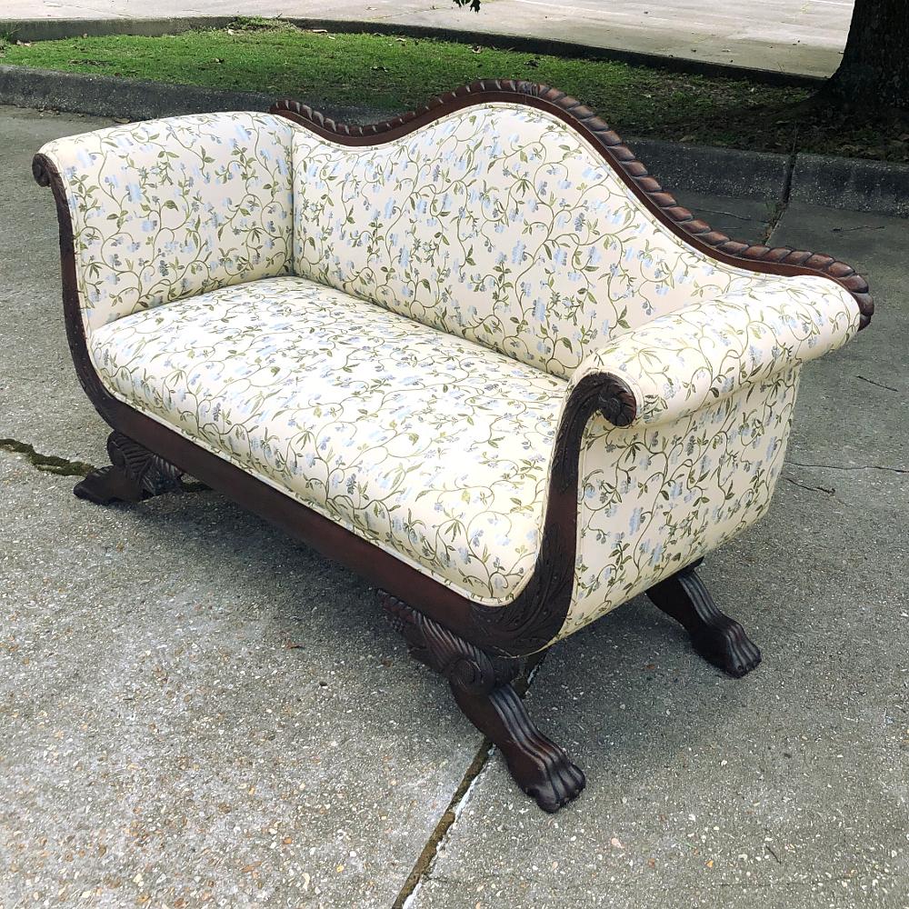 19th Century Louis Philippe Period French Mahogany Sofa, circa 1850 In Good Condition For Sale In Dallas, TX