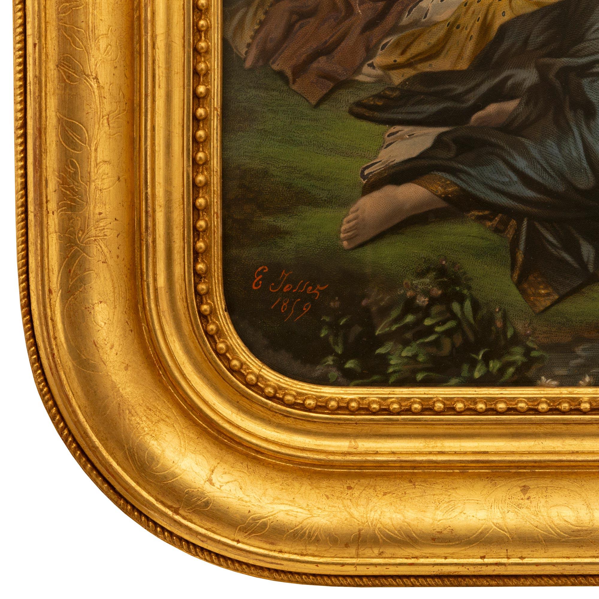 Impression encadrée d'époque Louis Philippe du 19e siècle, d'après Winterhalter en vente 2