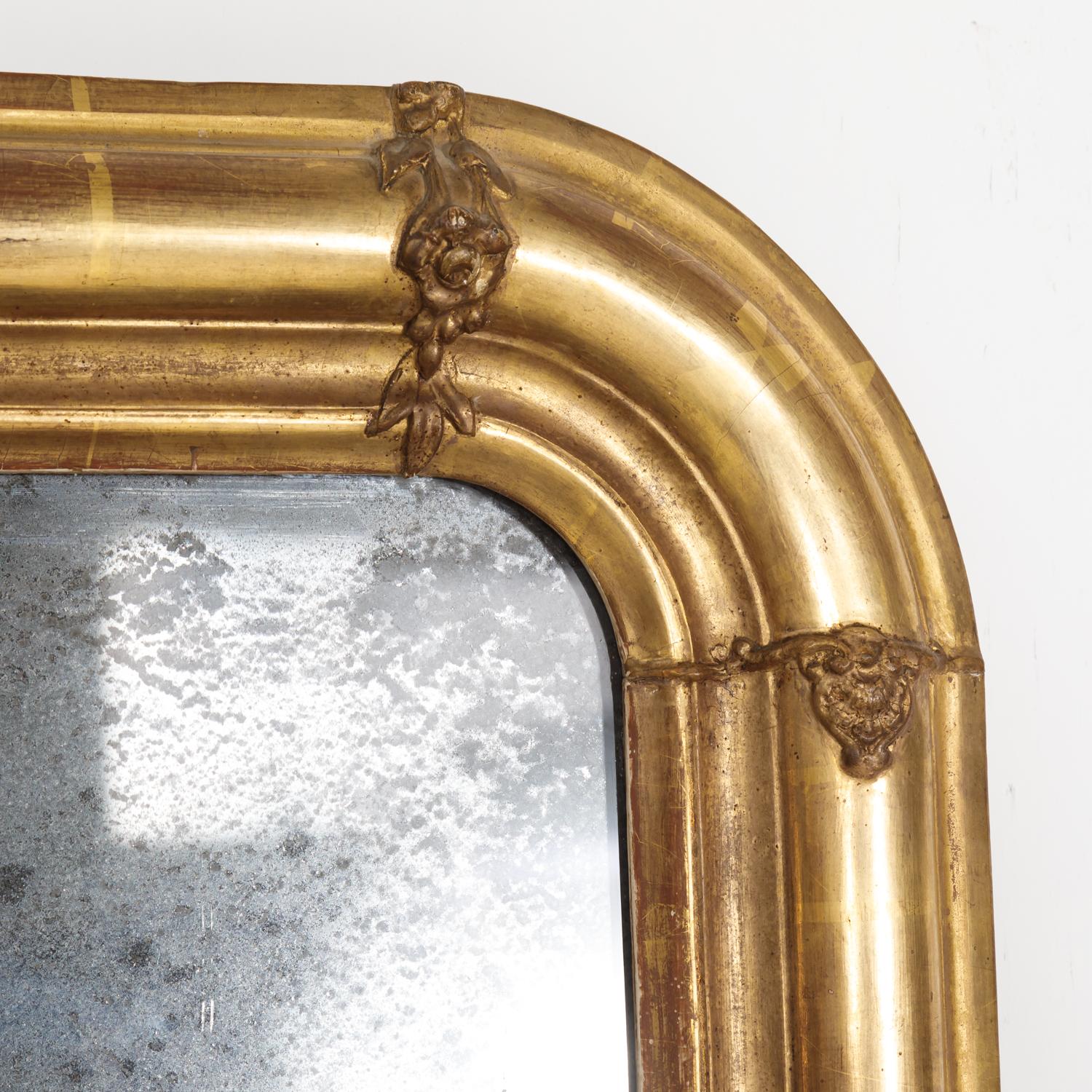 19th Century Louis Philippe Period Giltwood Mirror In Good Condition In Birmingham, AL