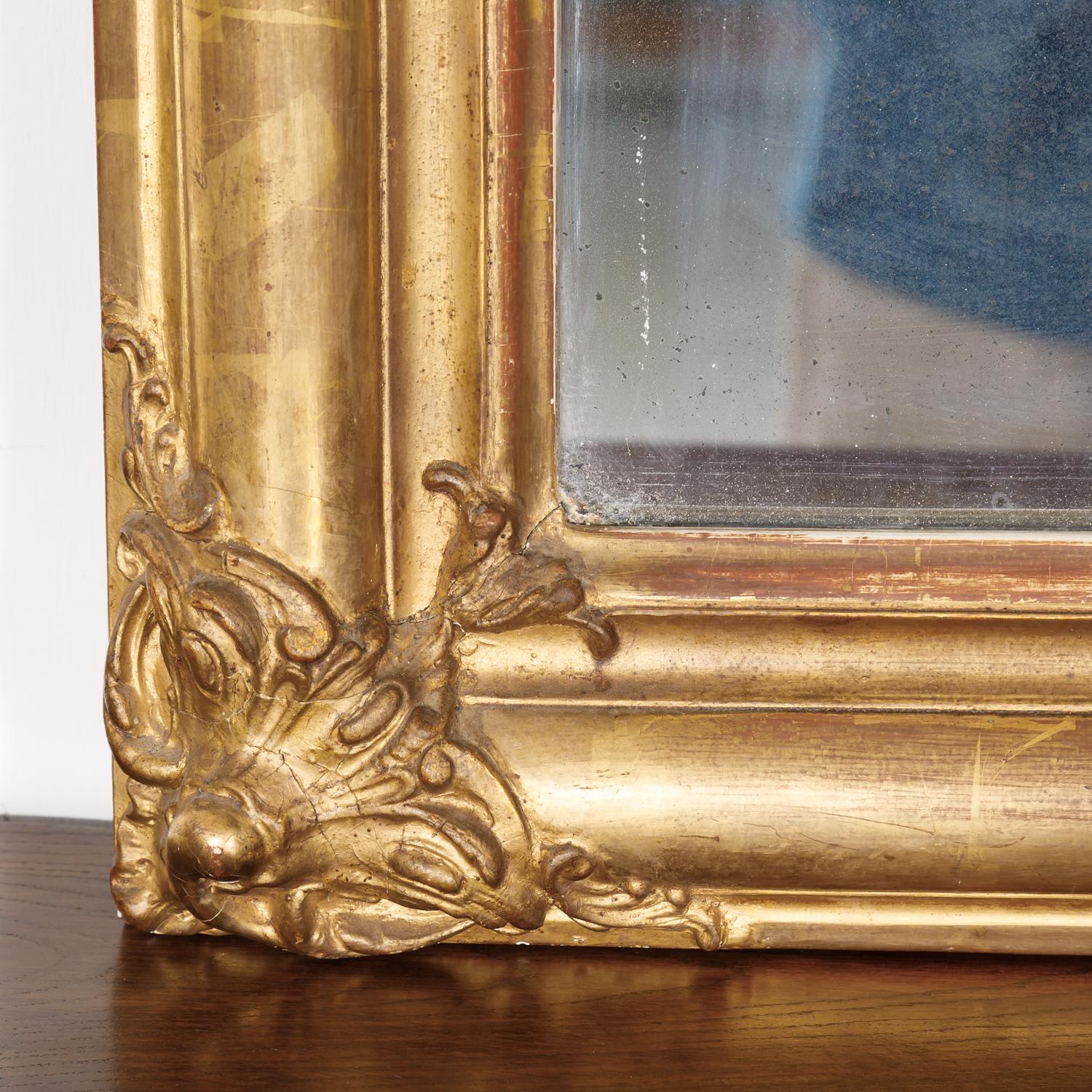 Mid-19th Century 19th Century Louis Philippe Period Giltwood Mirror