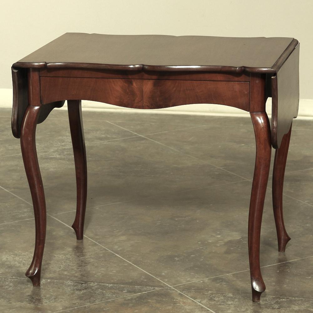 French 19th Century Louis Philippe Period Mahogany Drop Leaf Table For Sale
