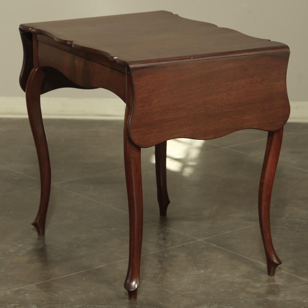 19th Century Louis Philippe Period Mahogany Drop Leaf Table For Sale 2