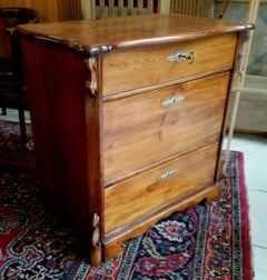 19th Century Louis Philippe Pinewood Chest of Drawers Restored Schellack Patina