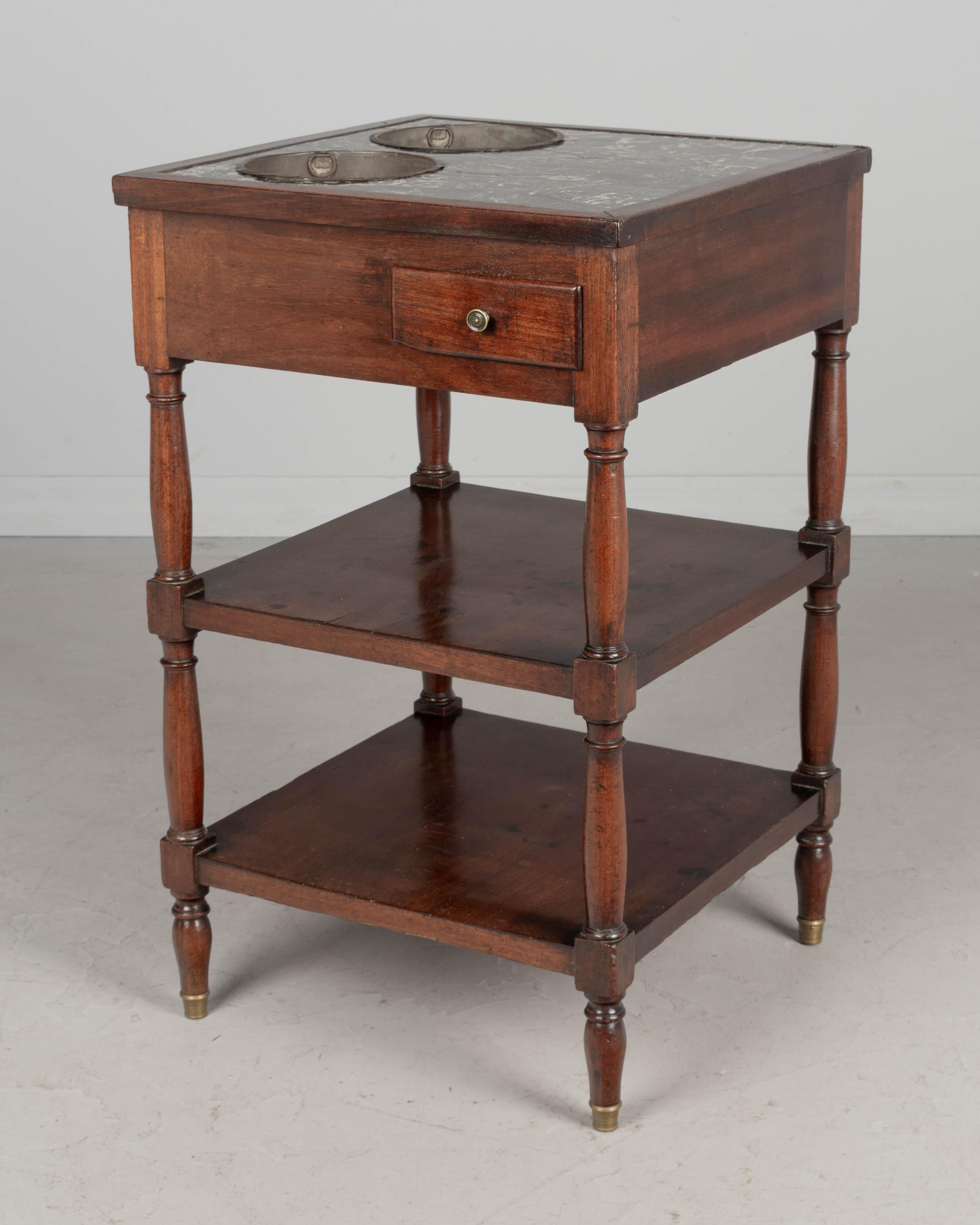 French 19th Century Louis Philippe Rafraichissoir Side Table For Sale