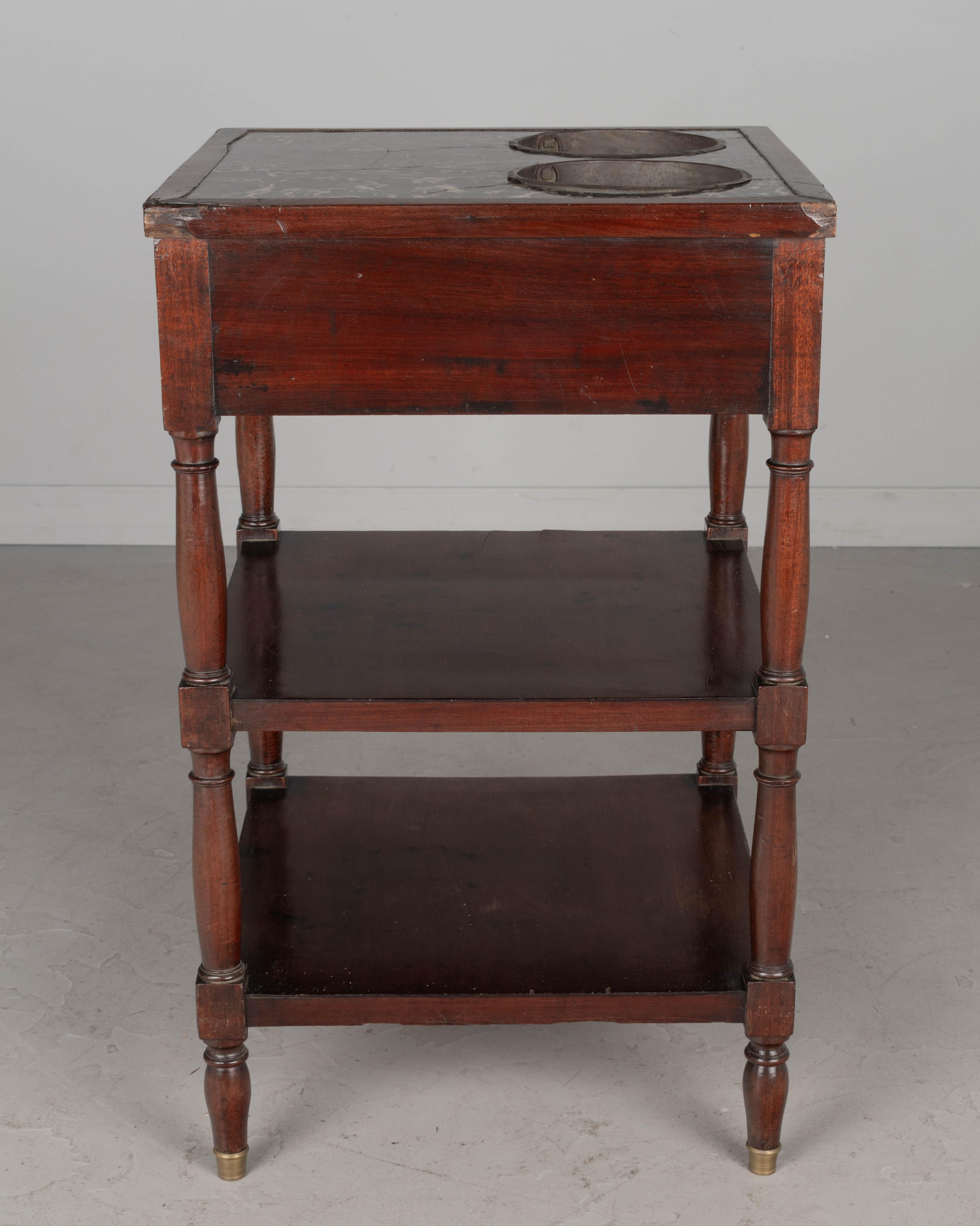 Brass 19th Century Louis Philippe Rafraichissoir Side Table For Sale