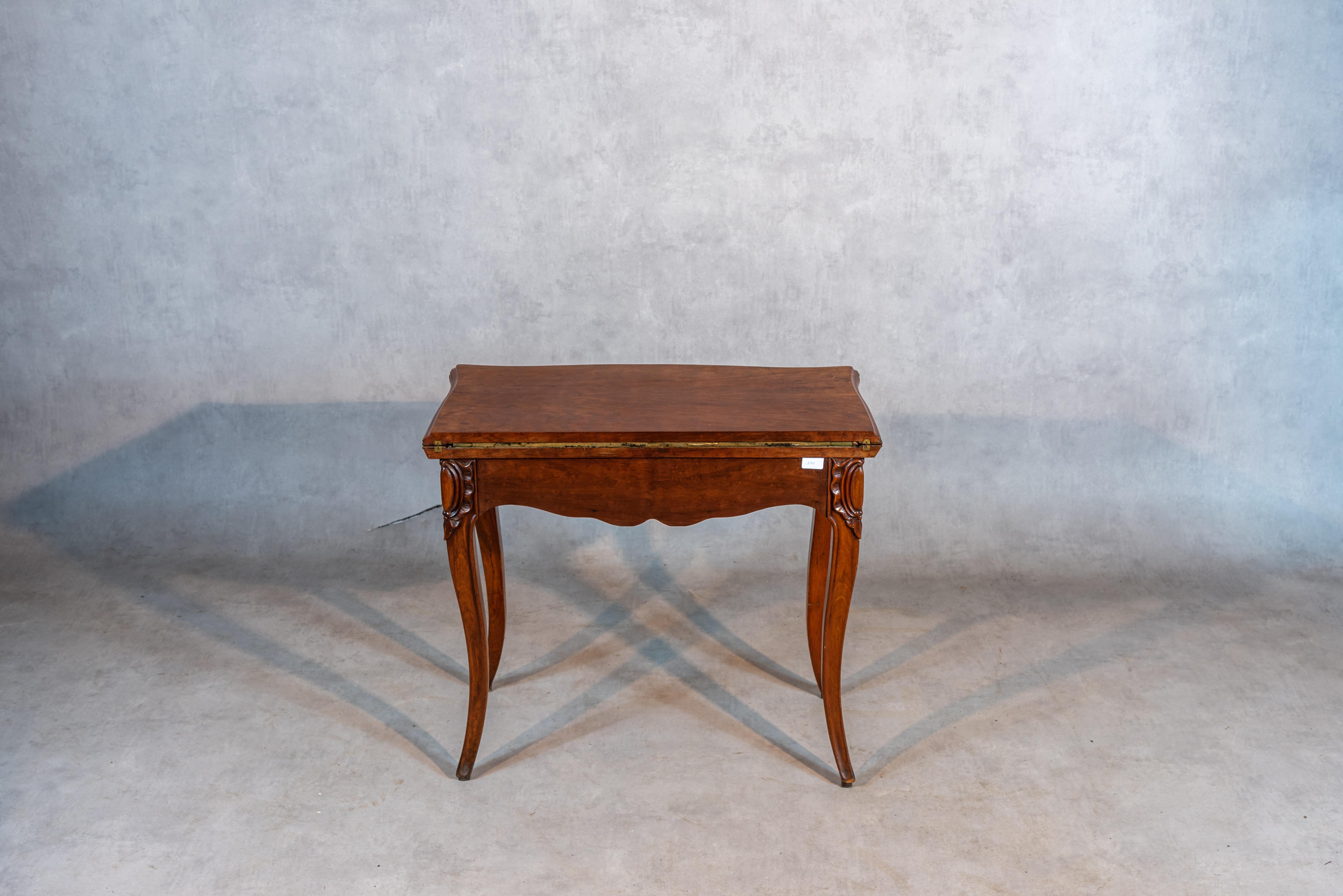 19th Century Louis Philippe Rocaille Style Mahogany Game Table In Good Condition In San Antonio, TX