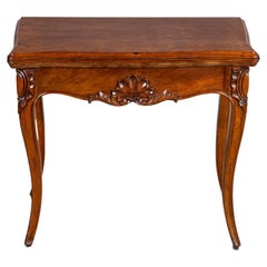 19th Century Louis Philippe Rocaille Style Mahogany Game Table