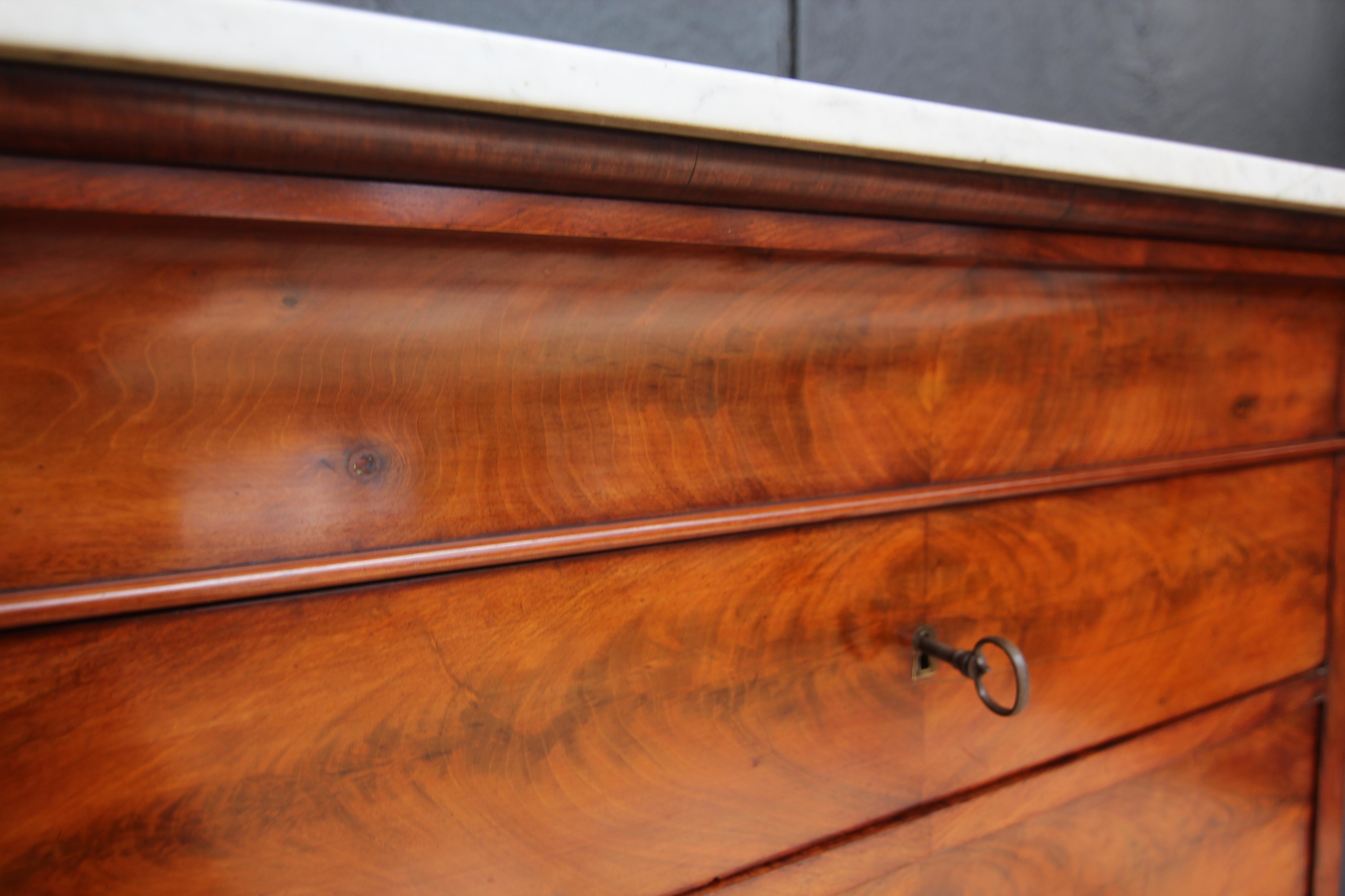 19th Century Louis Philippe Semainier High Chest of Drawers For Sale 3