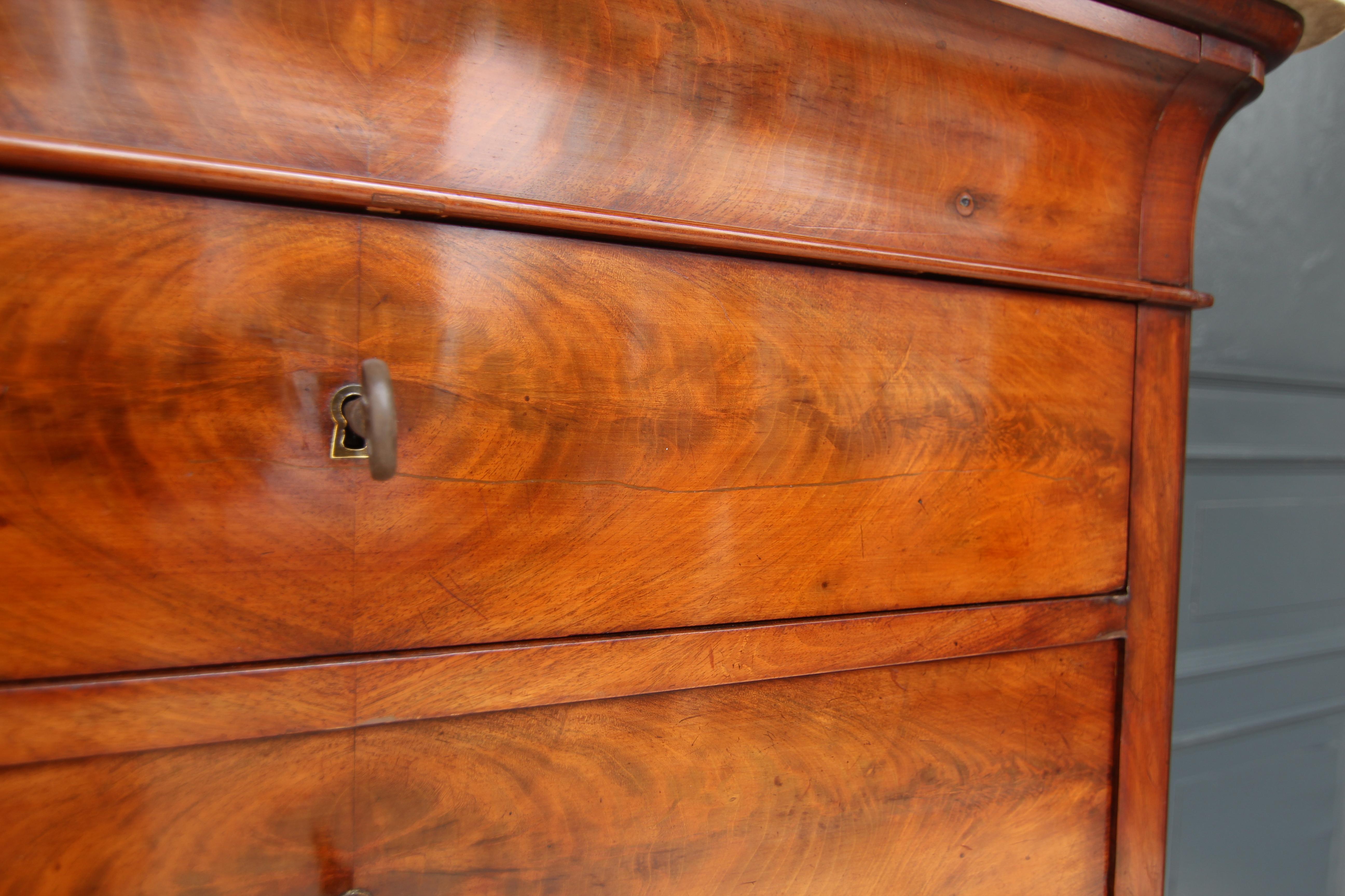 19th Century Louis Philippe Semainier High Chest of Drawers For Sale 4