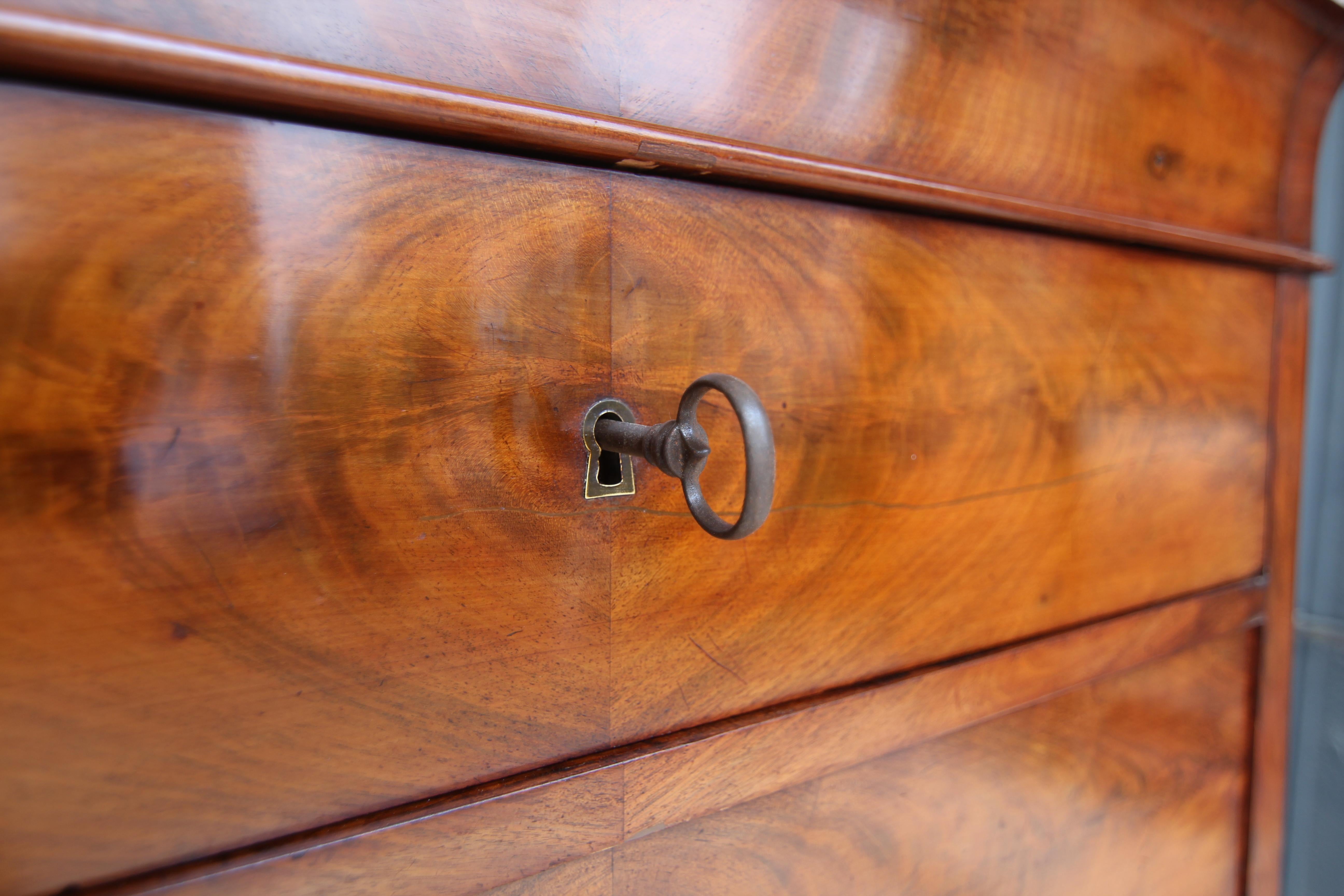 19th Century Louis Philippe Semainier High Chest of Drawers For Sale 8