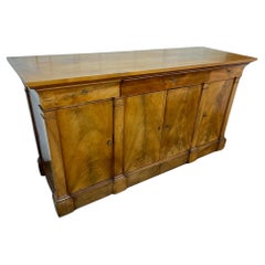 Credenza Louis Philippe del XIX secolo in radica di noce