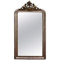 19th Century Louis Philippe Silver Gilt Mirror, France