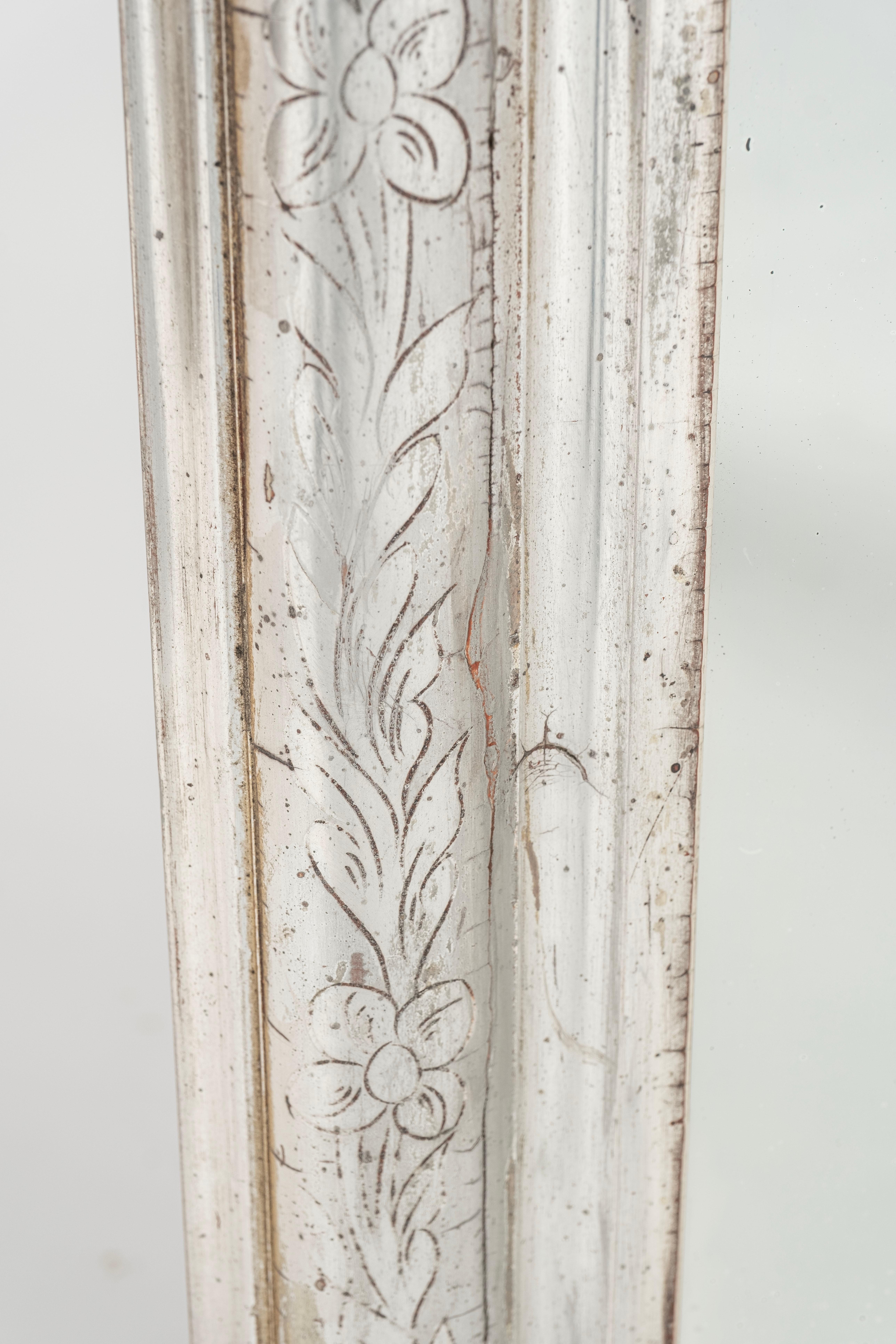 19th Century Louis Philippe Silver Mirror For Sale 1