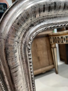 19th Century Louis Philippe Silverleaf Mirror