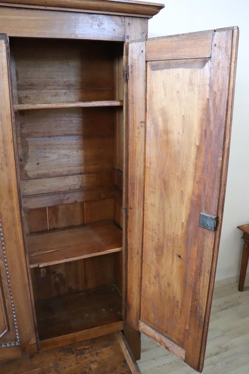 19th Century Louis Philippe Solid Poplar Wood Antique Wardrobe, Armoire  5