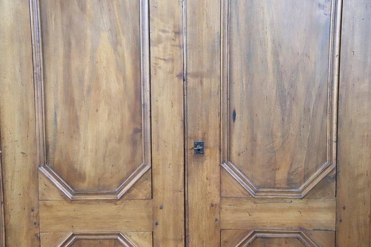 19th Century Louis Philippe Solid Poplar Wood Antique Wardrobe, Armoire For Sale 7