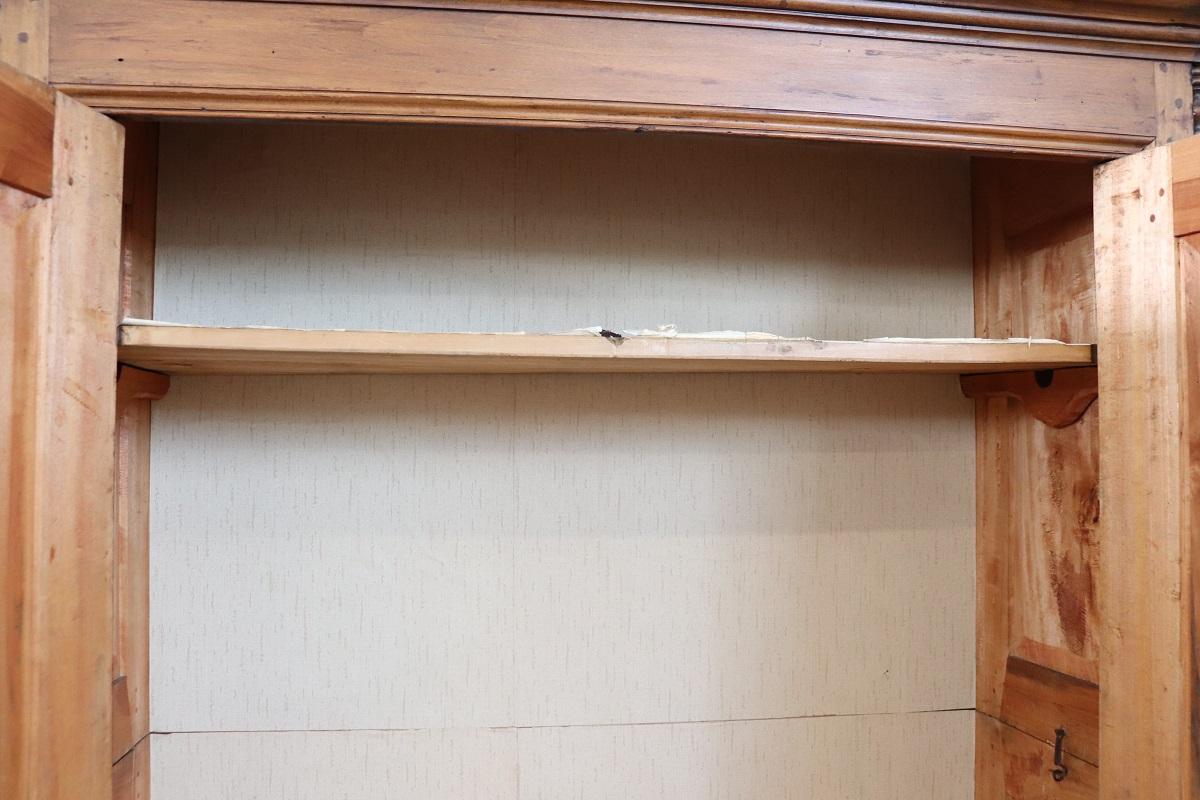19th Century Louis Philippe Solid Poplar Wood Antique Wardrobe, Armoire For Sale 3
