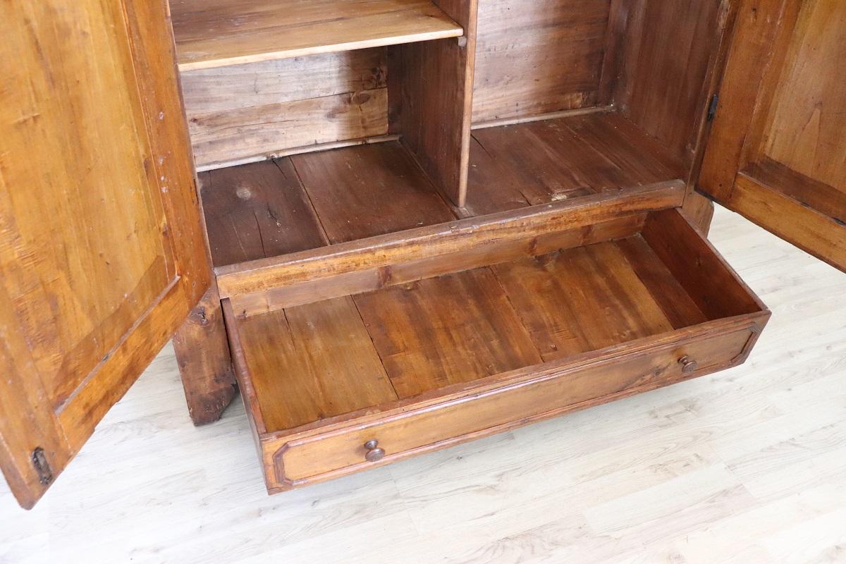 19th Century Louis Philippe Solid Poplar Wood Antique Wardrobe, Armoire en vente 2