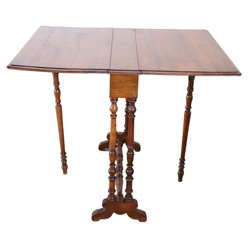 19th Century Louis Philippe Solid Walnut Antique Tilt-Top Table For Sale