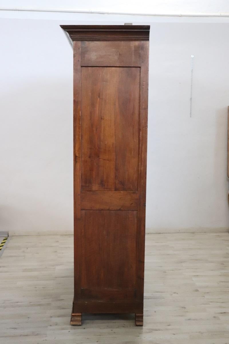 19th Century Louis Philippe Solid Walnut Antique Wardrobe or Armoire 5