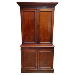 19th Century Louis Philippe Style 2-Body Storage/ Linen Press 