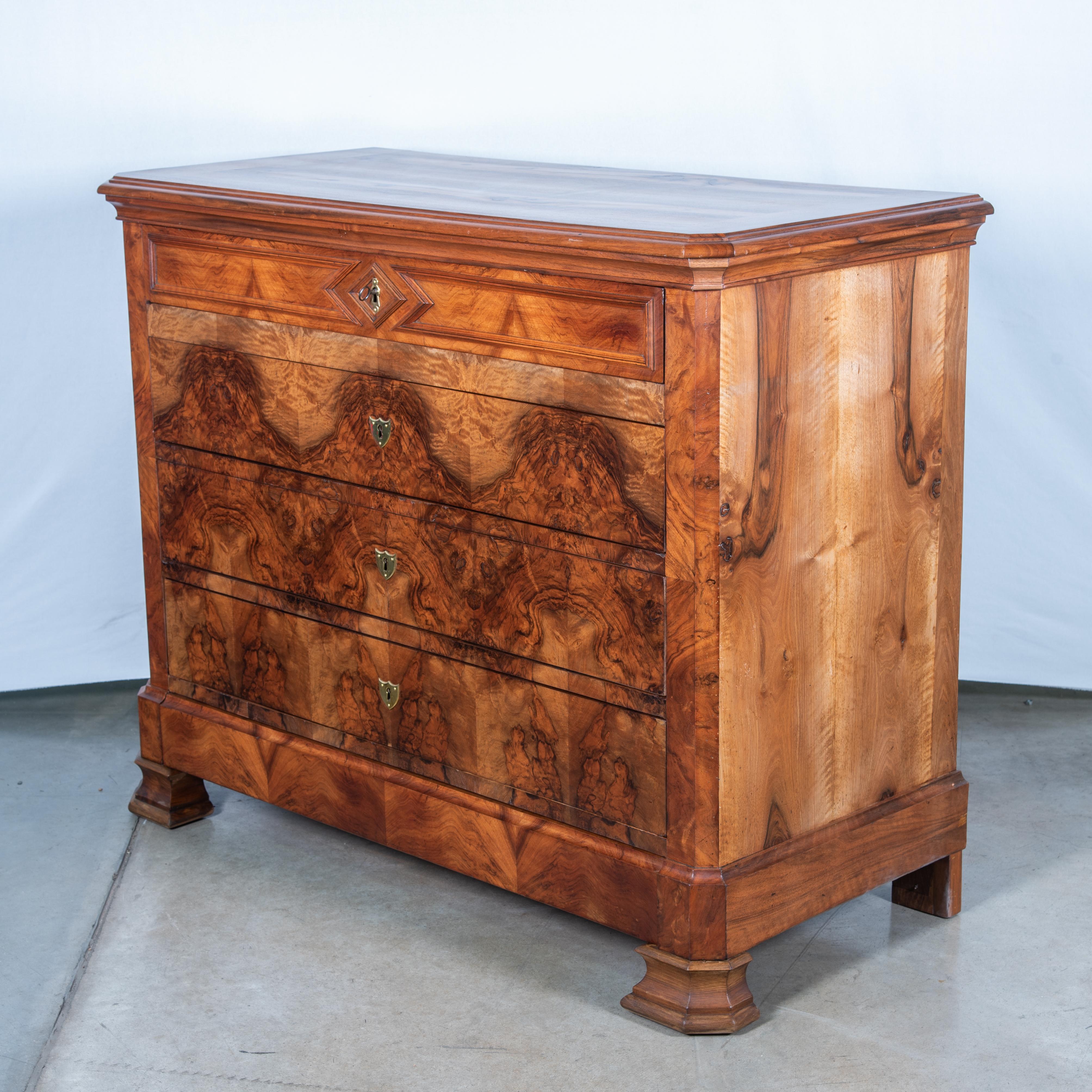 19th Century Louis Philippe Style Commode or Dresser In Good Condition For Sale In San Antonio, TX