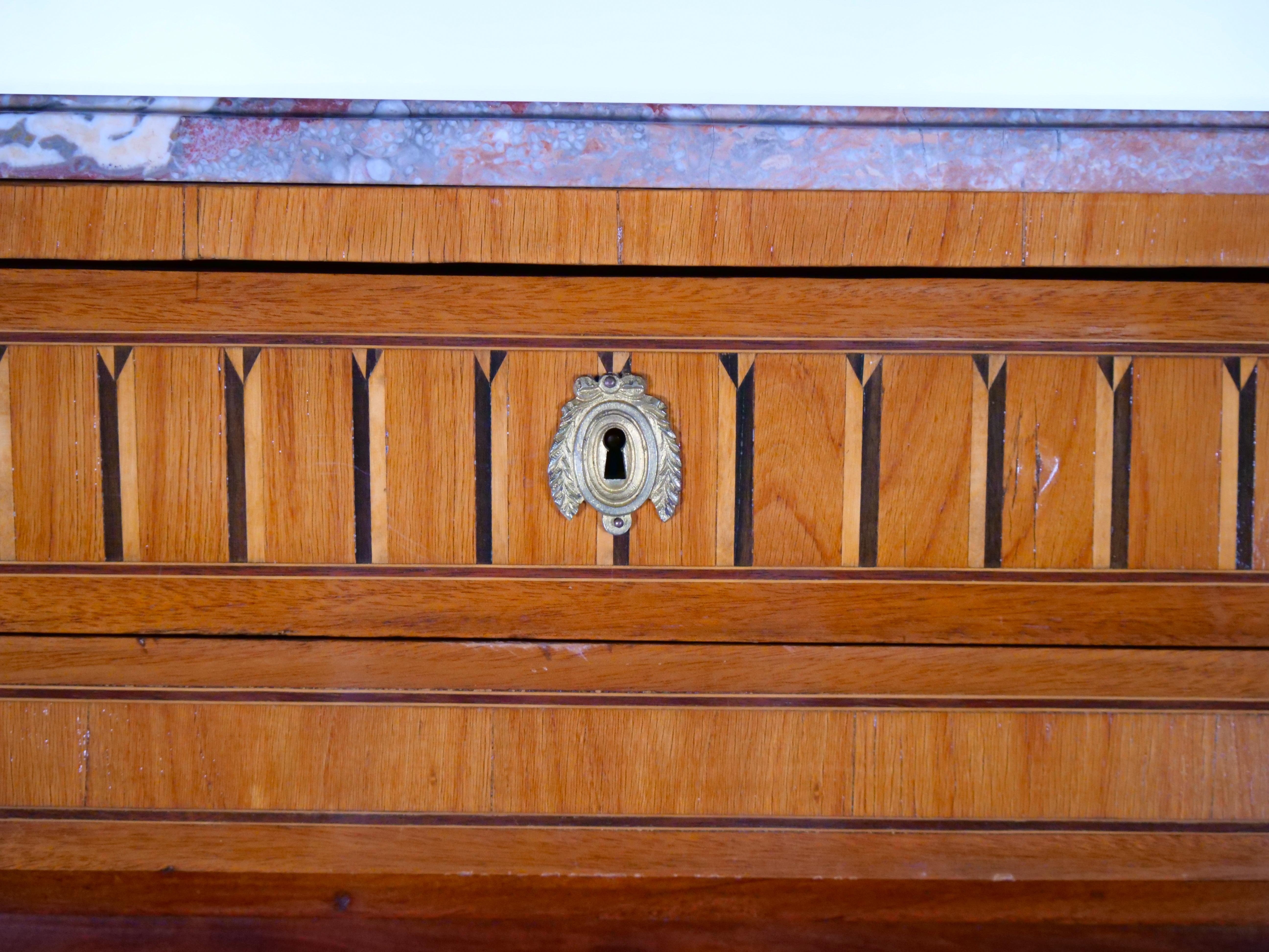 19th Century Louis Philippe Style Fall Front Secretary Chest For Sale 11
