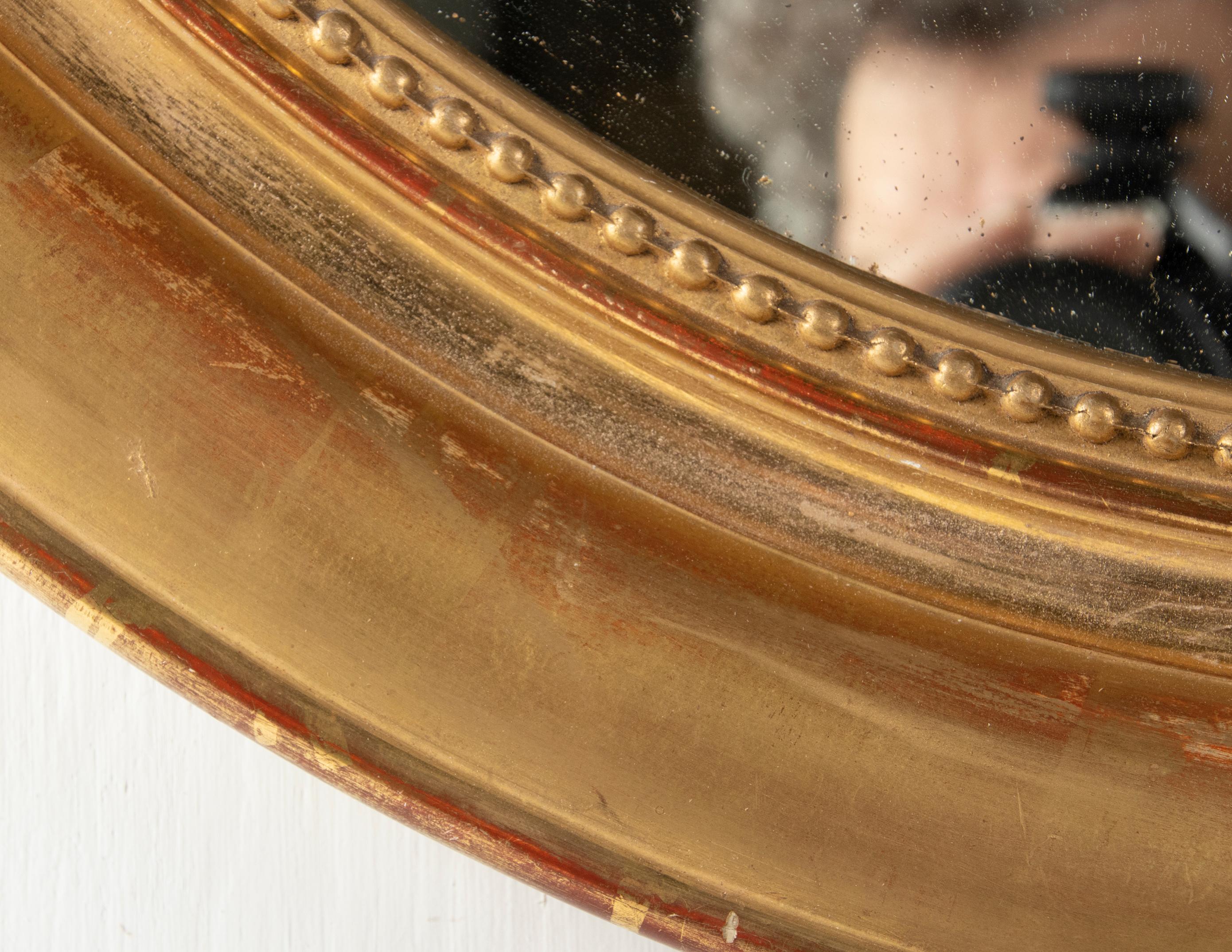 19th Century Louis Philippe Style Gold Leaf Oval Mirror 9
