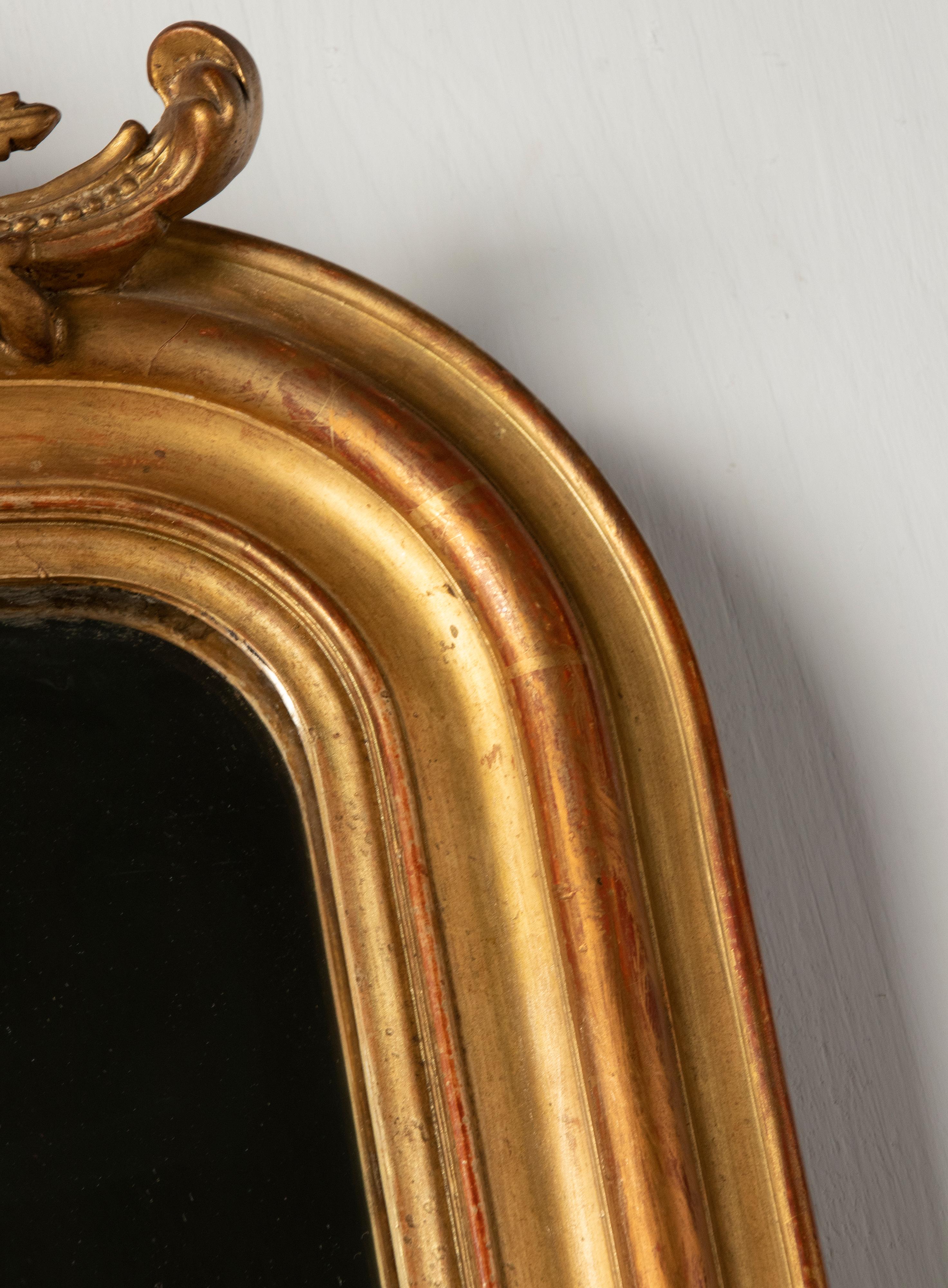 19th Century Louis Philippe Style Gold Leaf Wall Mirror 5
