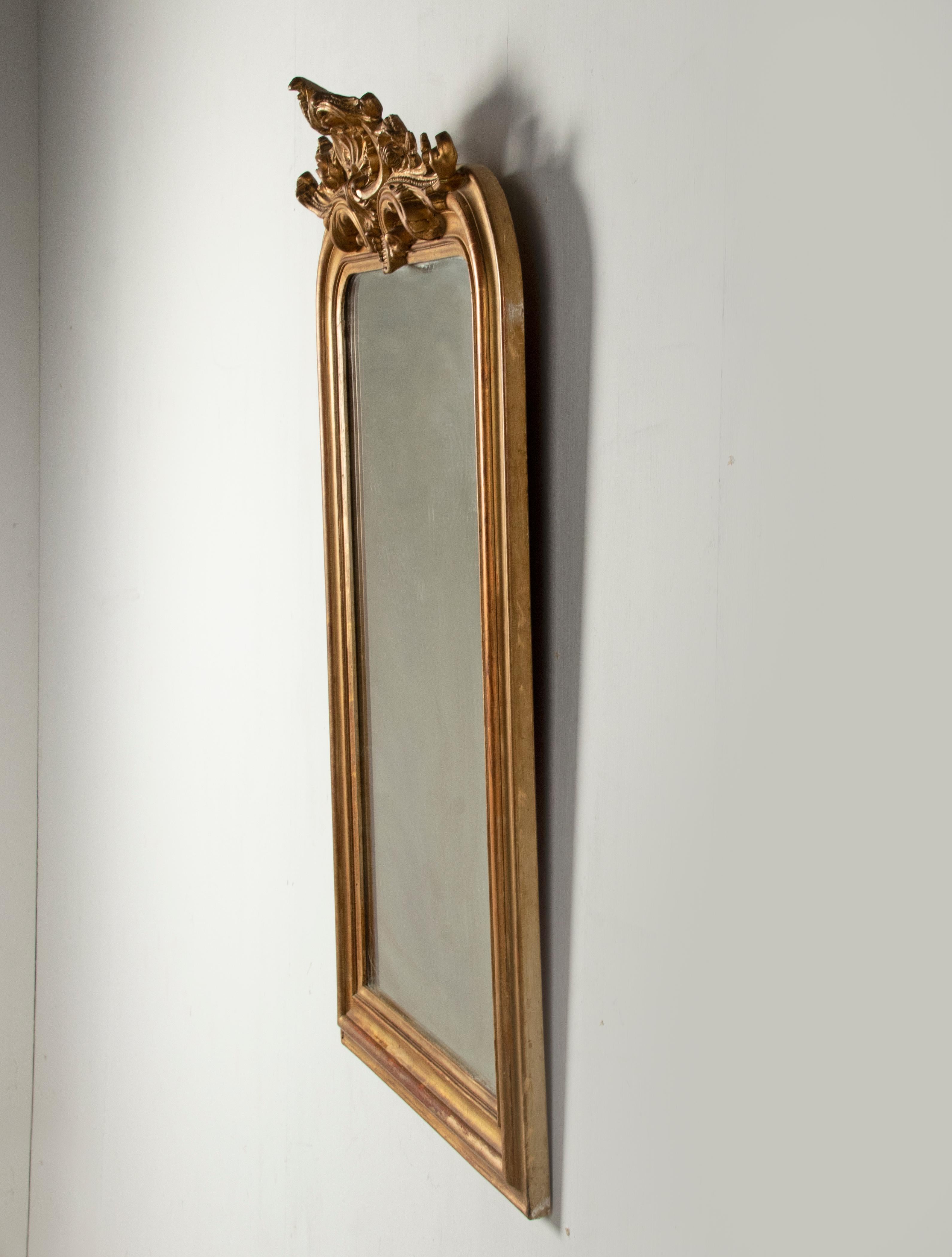 19th Century Louis Philippe Style Gold Leaf Wall Mirror 10