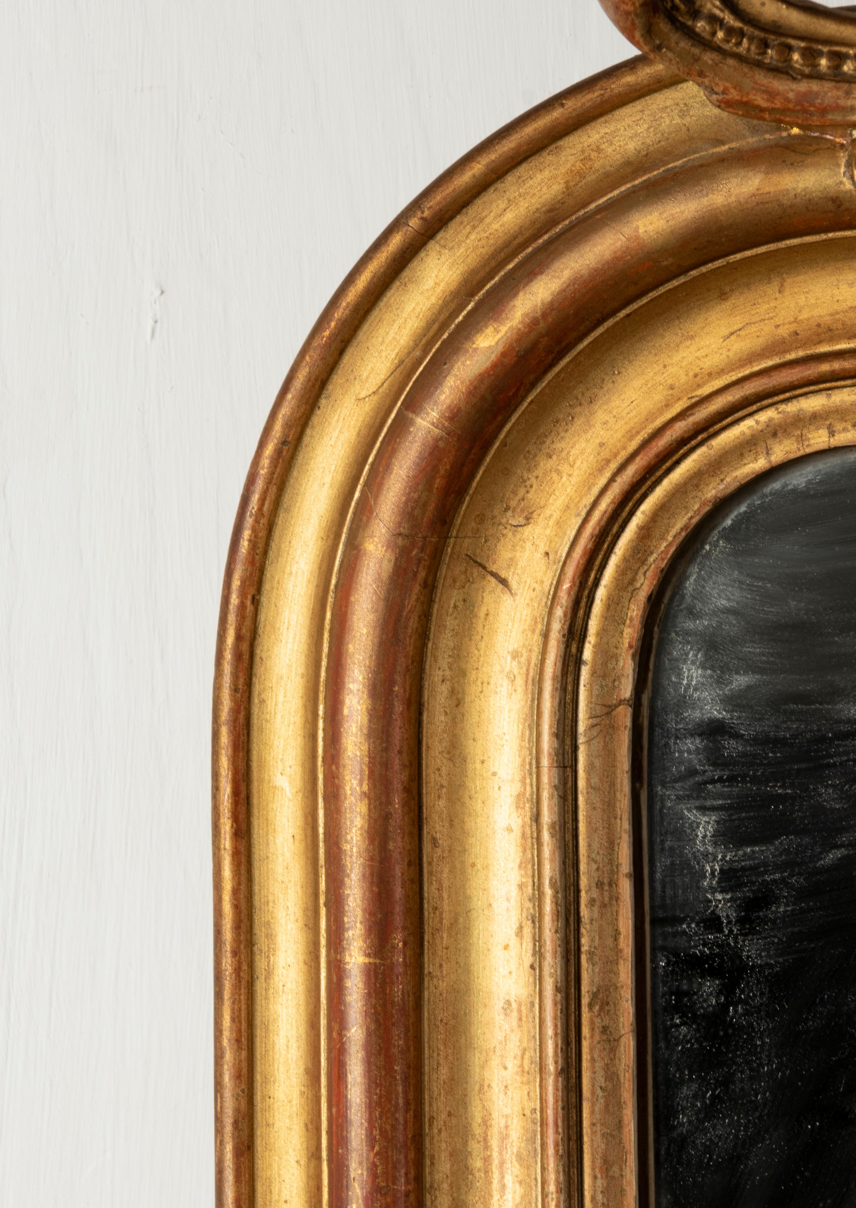 19th Century Louis Philippe Style Gold Leaf Wall Mirror 1