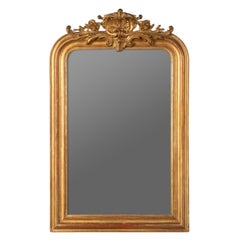 19th Century Louis Philippe Style Gold Leaf Wall Mirror 19th Century Louis Philippe Style Gold Leaf Wall Mirror