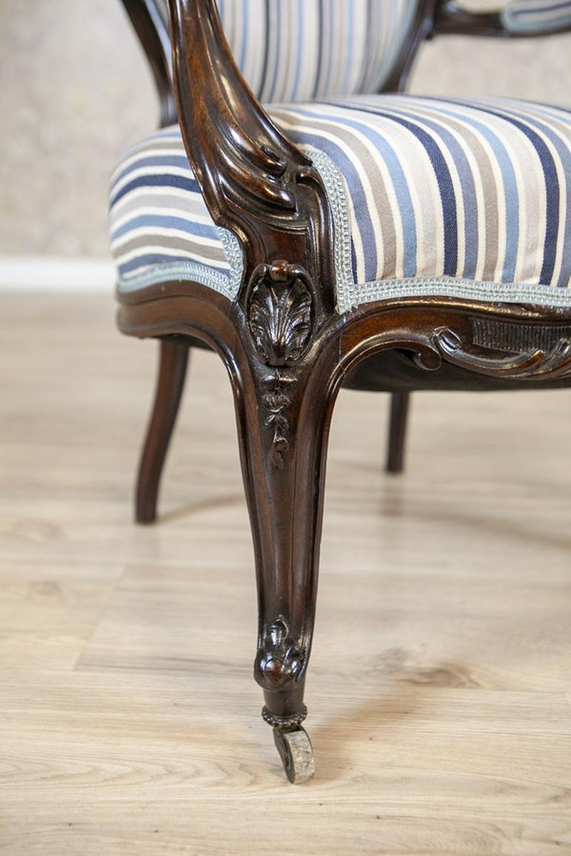 Tissu d'ameublement Fauteuil en acajou de style Louis Philippe, début du 19e siècle en vente
