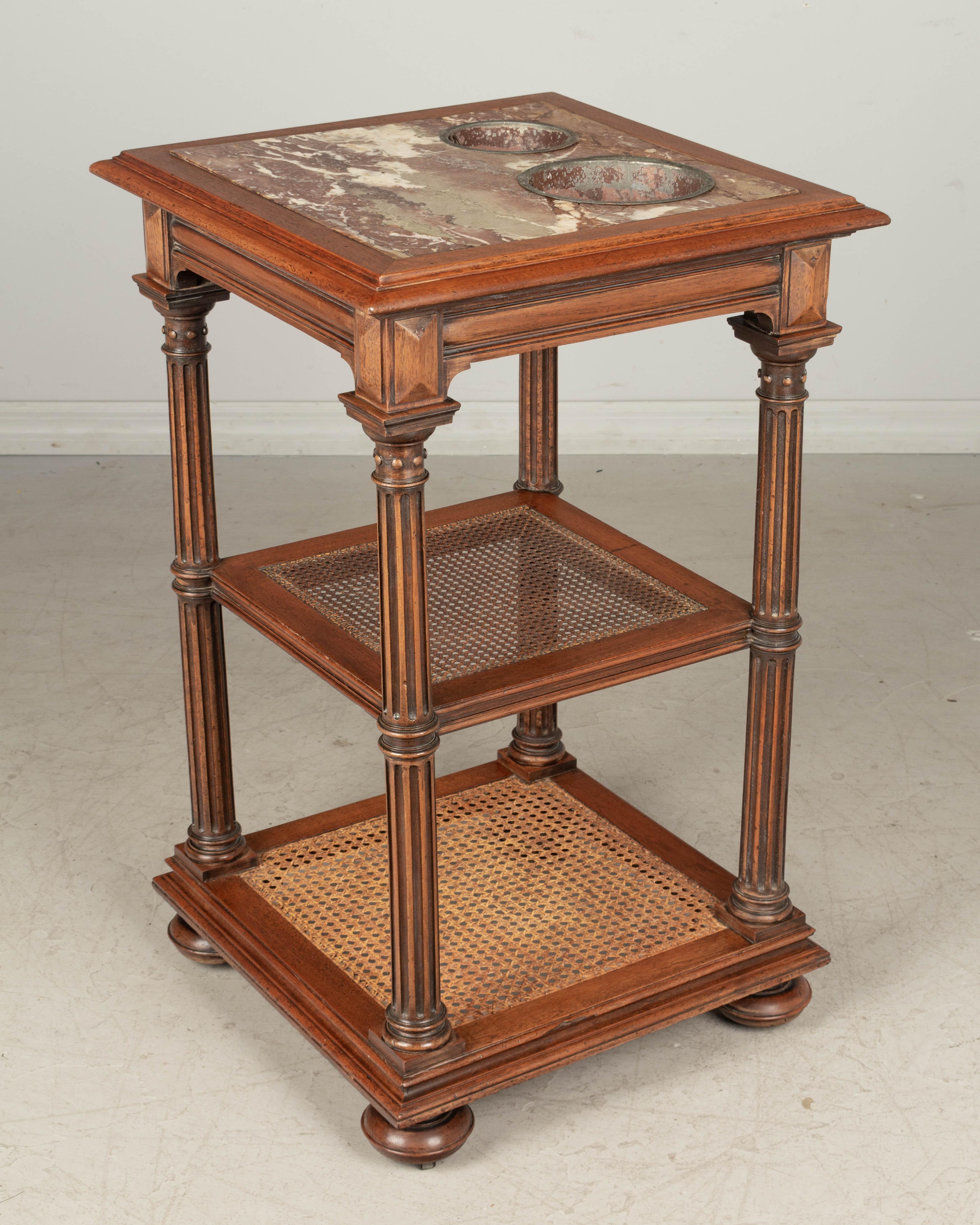 Hand-Crafted 19th Century Louis Philippe Style Rafraichissoir Side Table For Sale