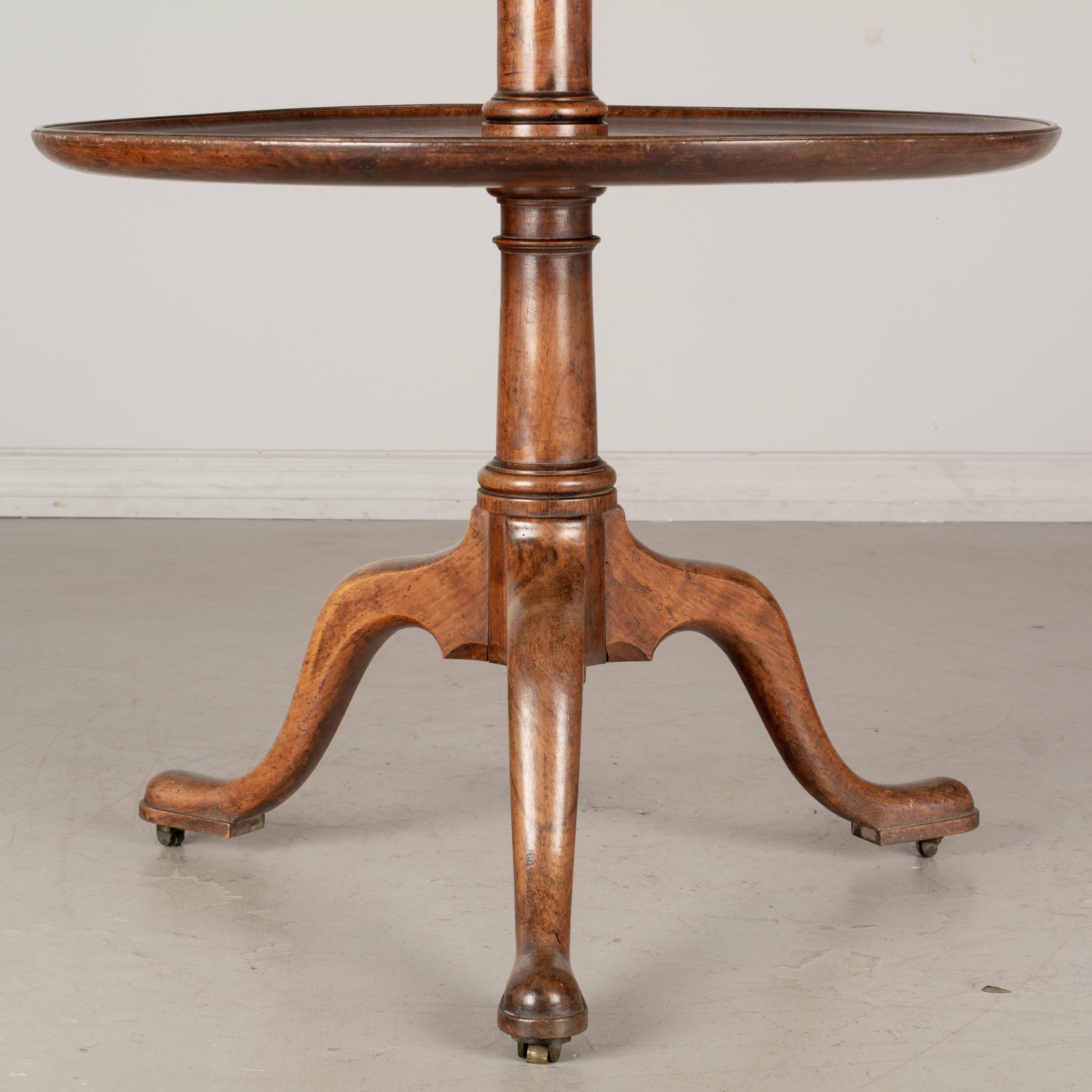 Brass 19th Century Louis Philippe Tiered Pedestal Table or Stand