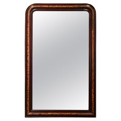 19th Century Louis Philippe Two-Tone Faux Burl Wood Wall Mirror