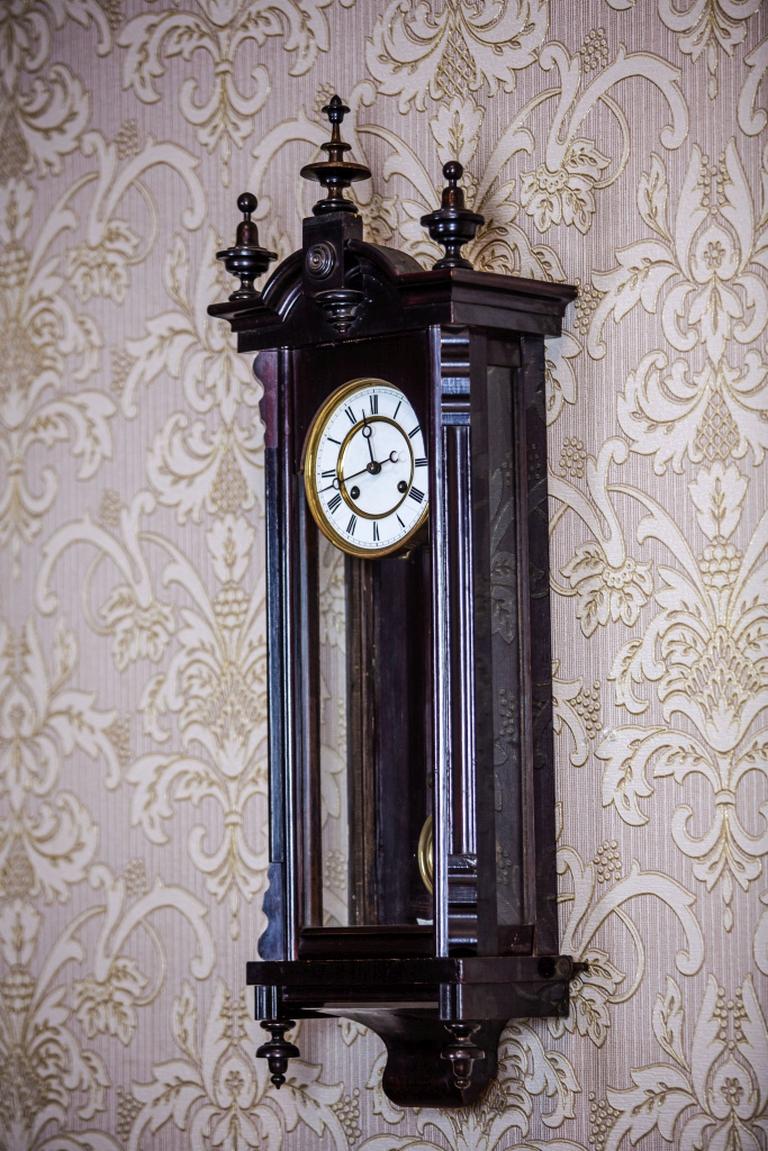 19th Century Louis Philippe Wall Clock In Good Condition In Opole, PL