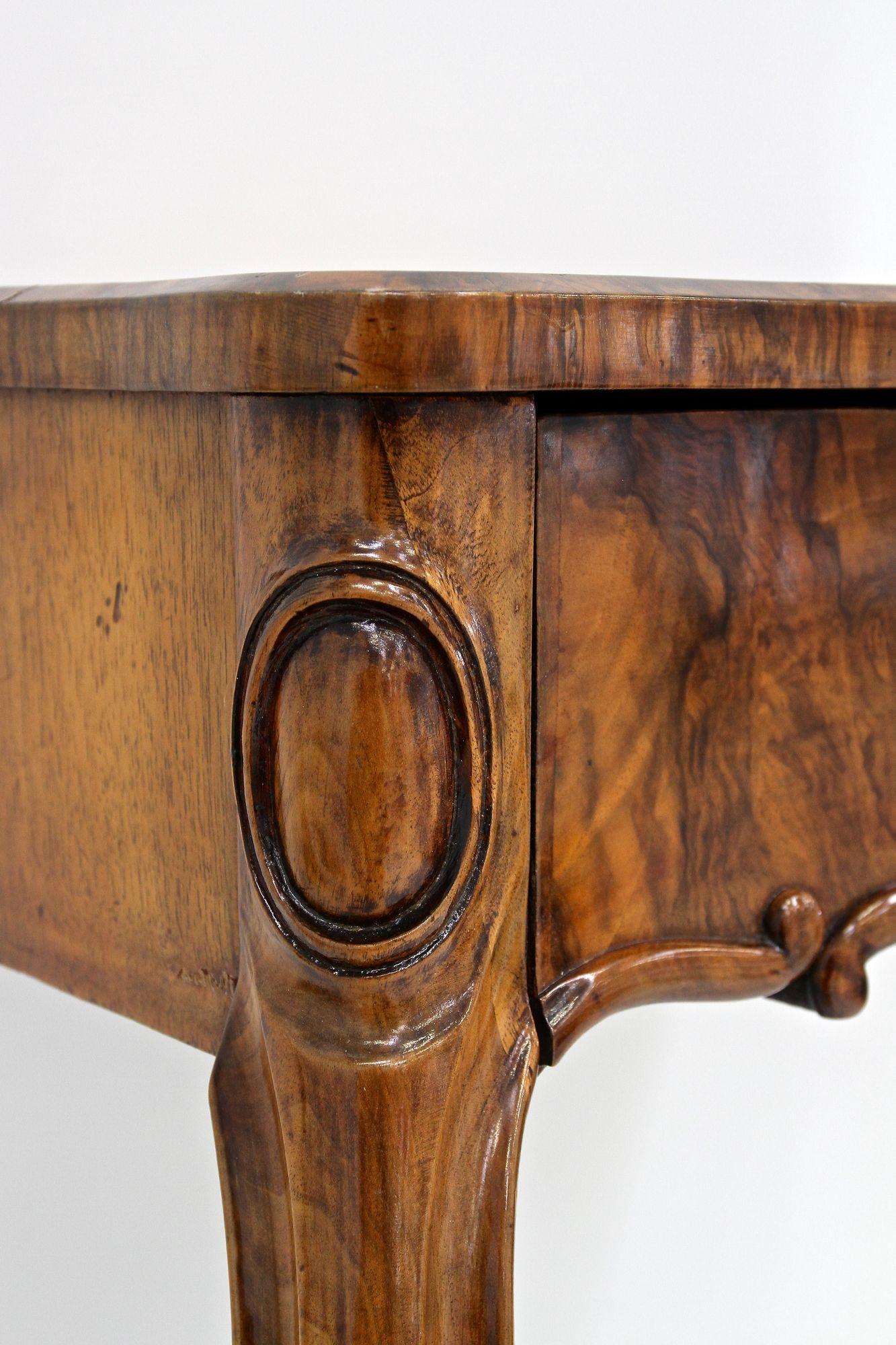 19th Century Louis Philippe Wall Console Table With Drawer, Austria ca. 1860 For Sale 10