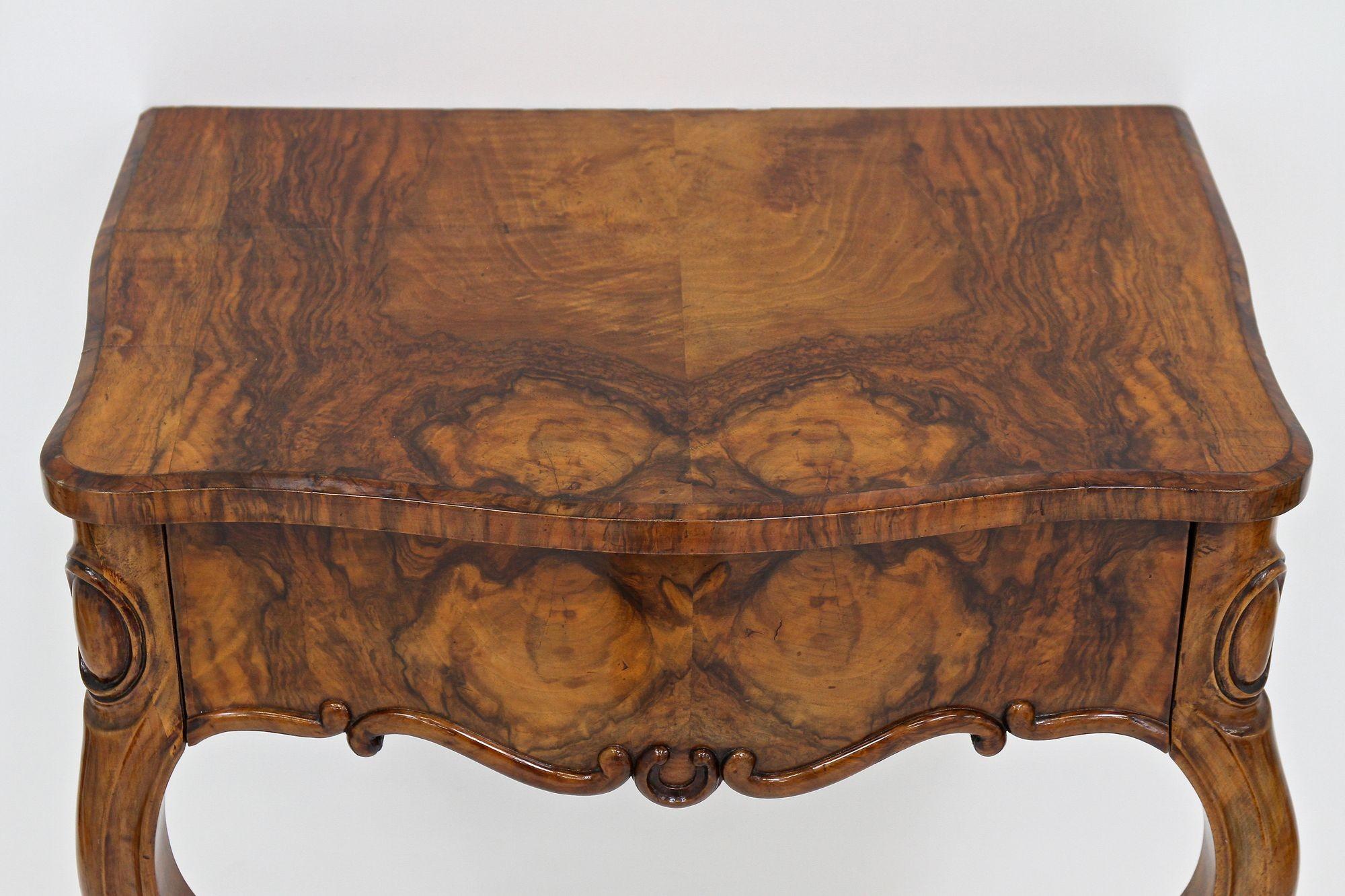 Austrian 19th Century Louis Philippe Wall Console Table With Drawer, Austria ca. 1860 For Sale