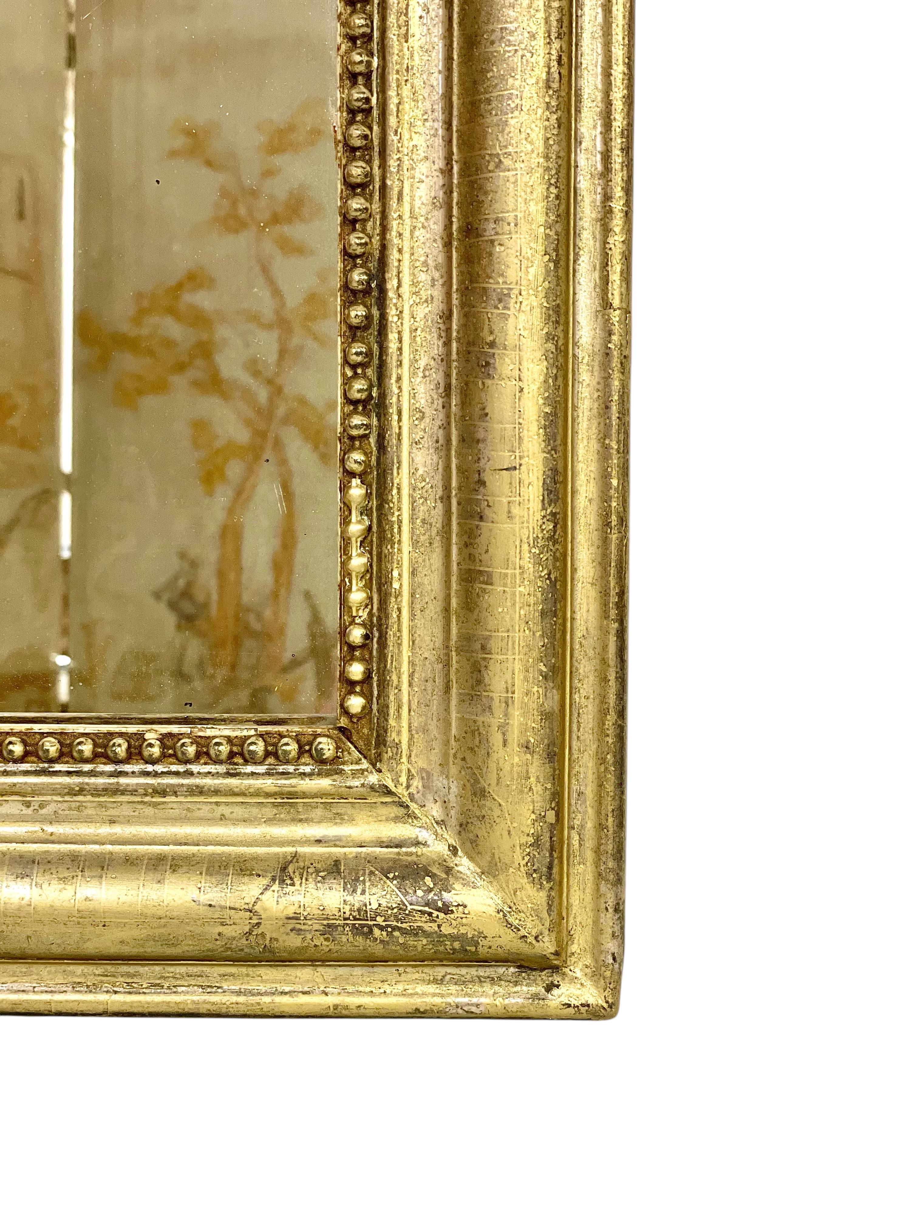 1830s Louis Philippe Wall Giltwood Mirror In Good Condition For Sale In LA CIOTAT, FR