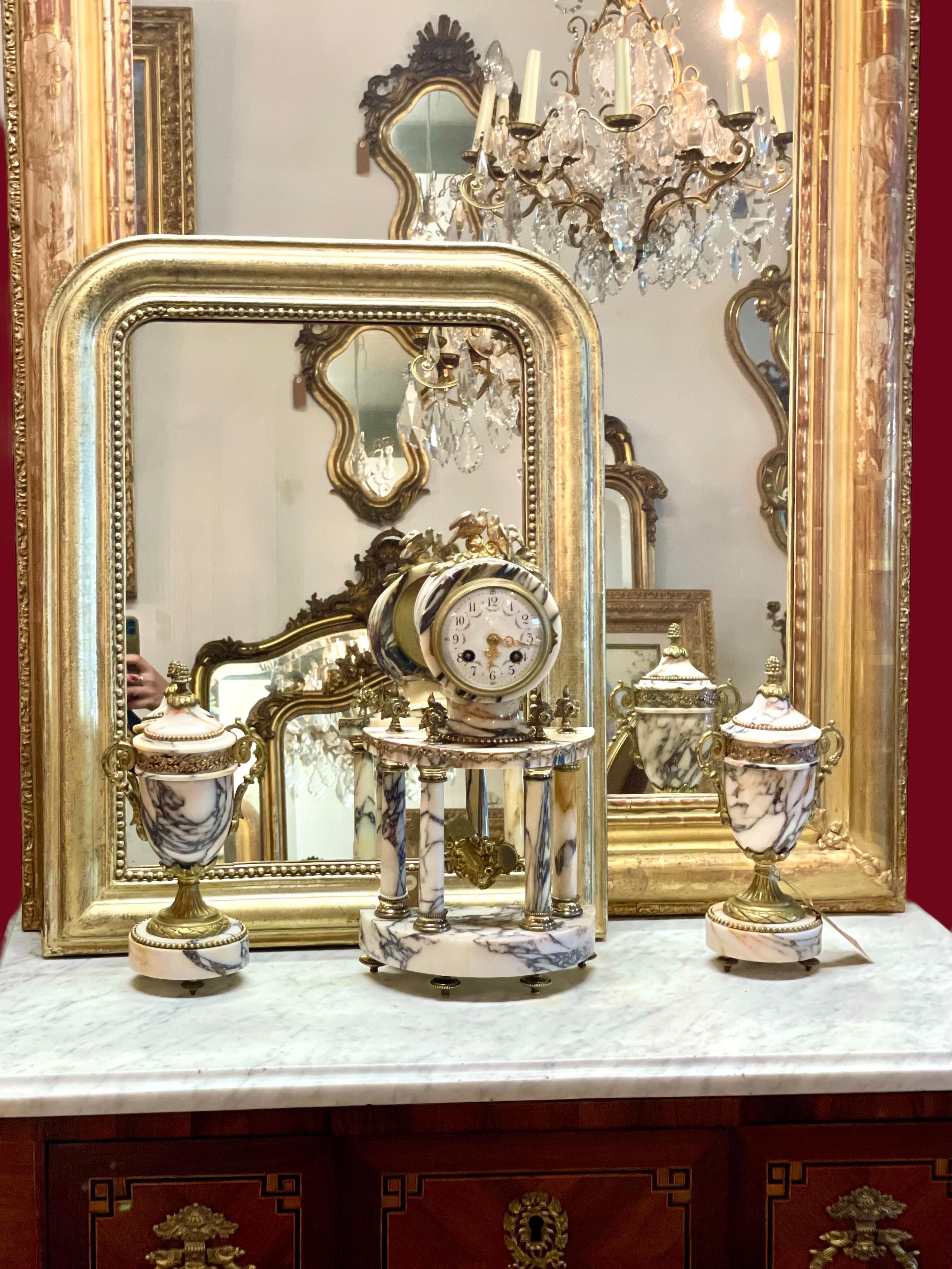 Mid-19th Century 1830s Louis Philippe Wall Giltwood Mirror For Sale