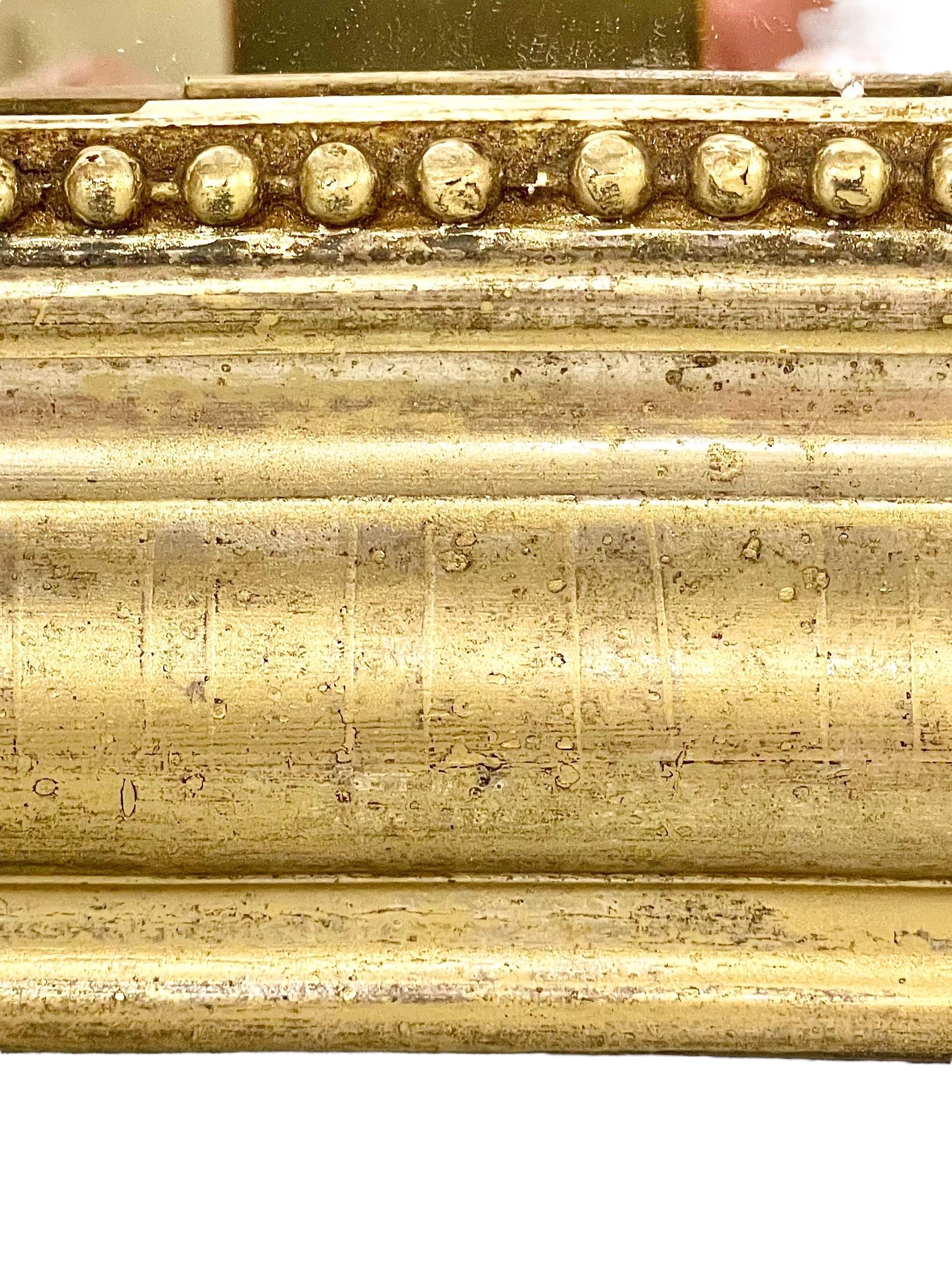 1830s Louis Philippe Wall Giltwood Mirror For Sale 2
