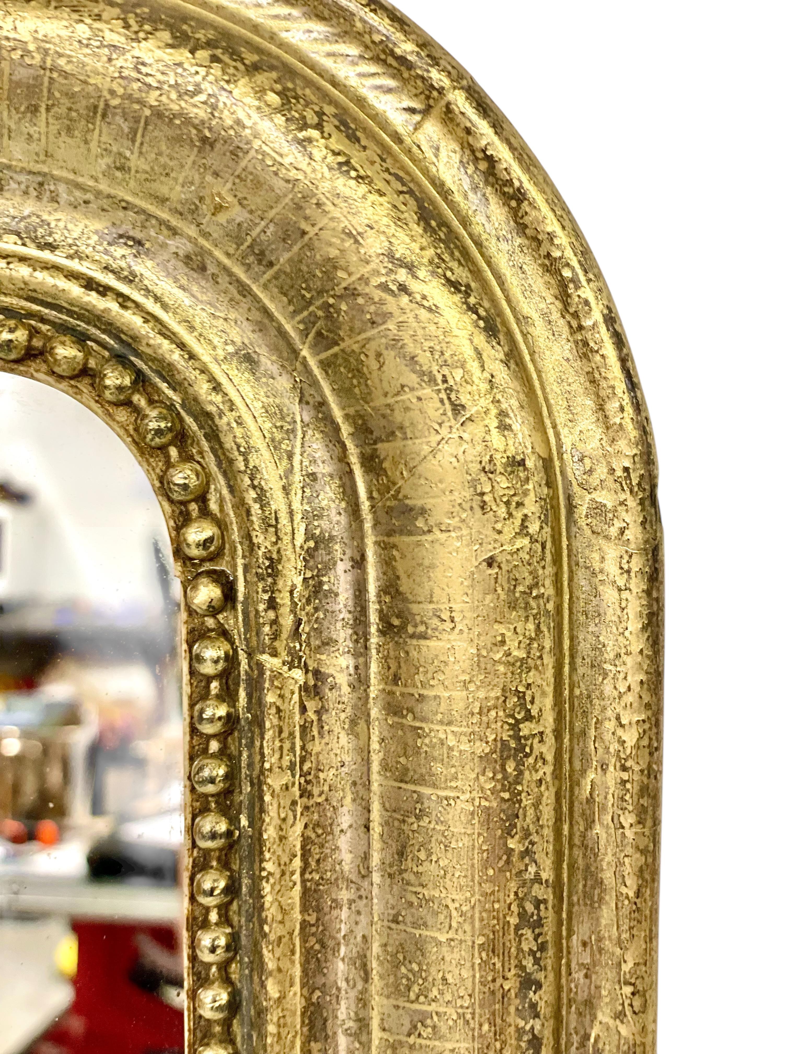 1830s Louis Philippe Wall Giltwood Mirror For Sale 3