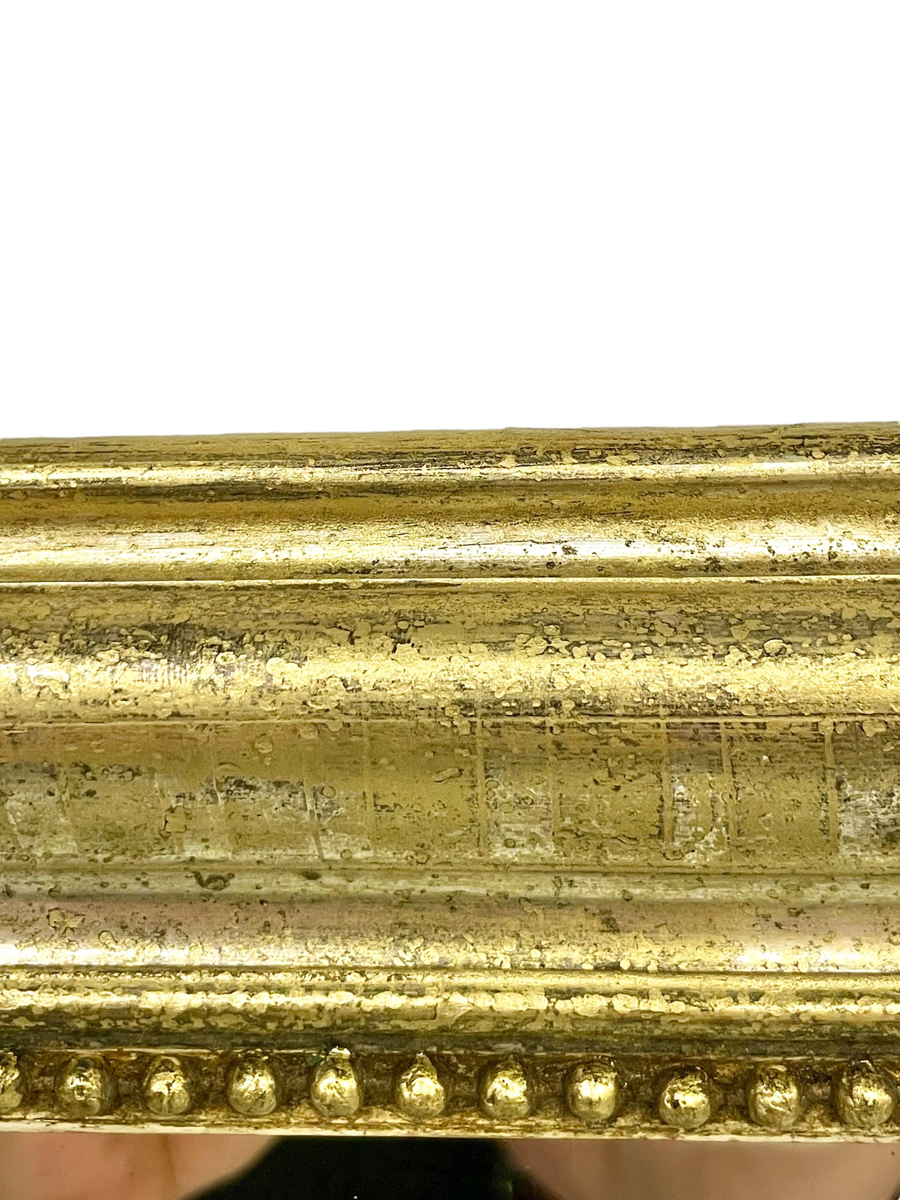 1830s Louis Philippe Wall Giltwood Mirror For Sale 4