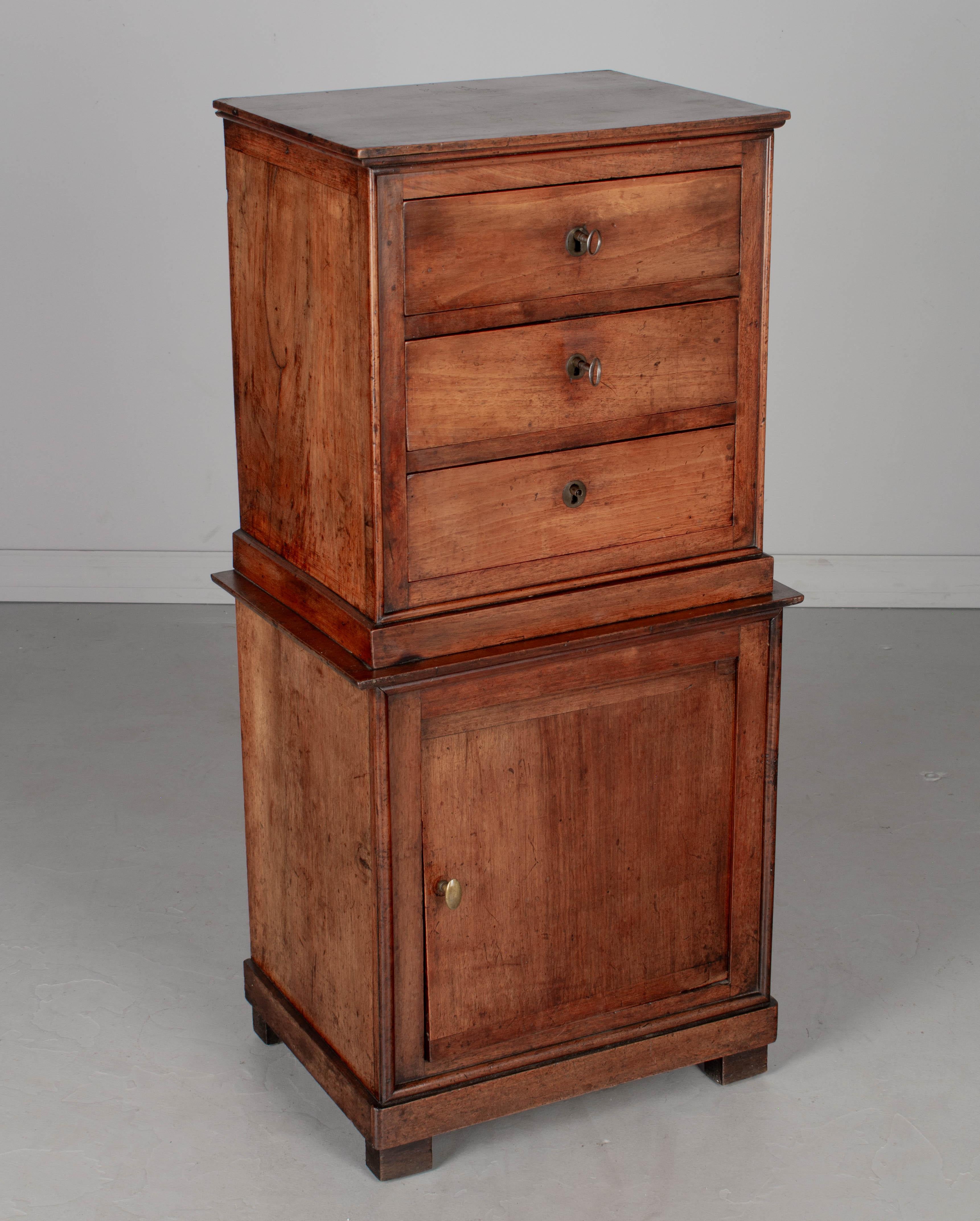 French 19th Century Louis Philippe Walnut Cabinet For Sale