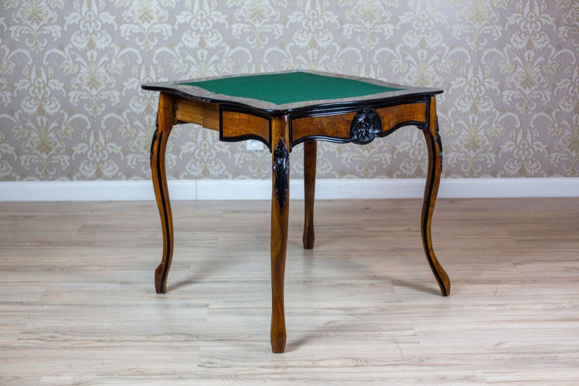 Veneer 19th Century Louis Philippe Walnut Game Table For Sale